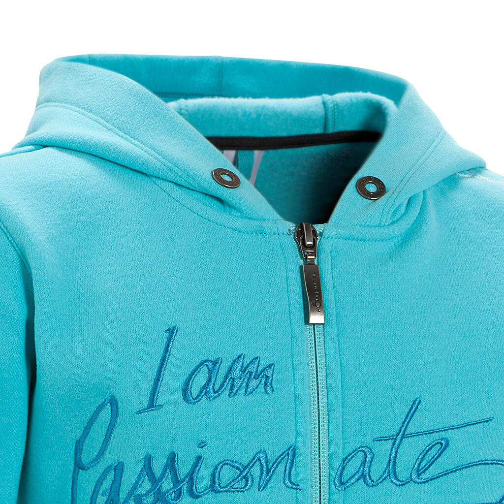 Reit-Sweatshirt Passionate Kinder, grau meliert