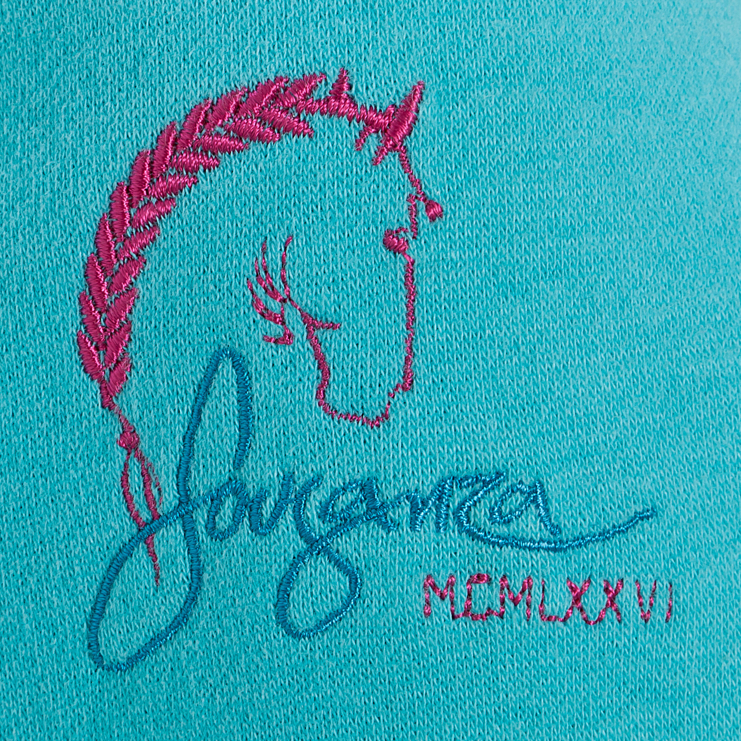 Passionate Kids' Horse Riding Sweatshirt - Turquoise 14/19