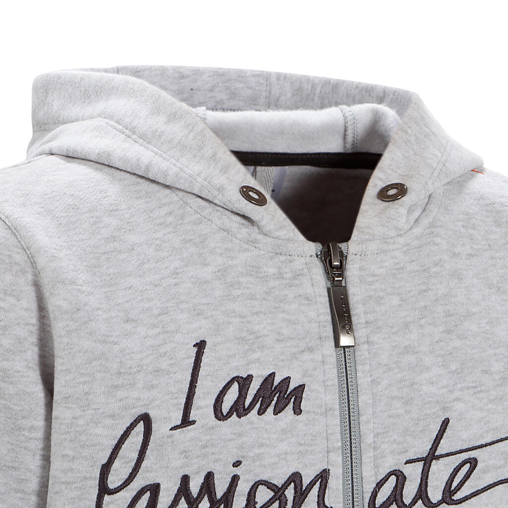 Reit-Sweatshirt Passionate Kinder, grau meliert