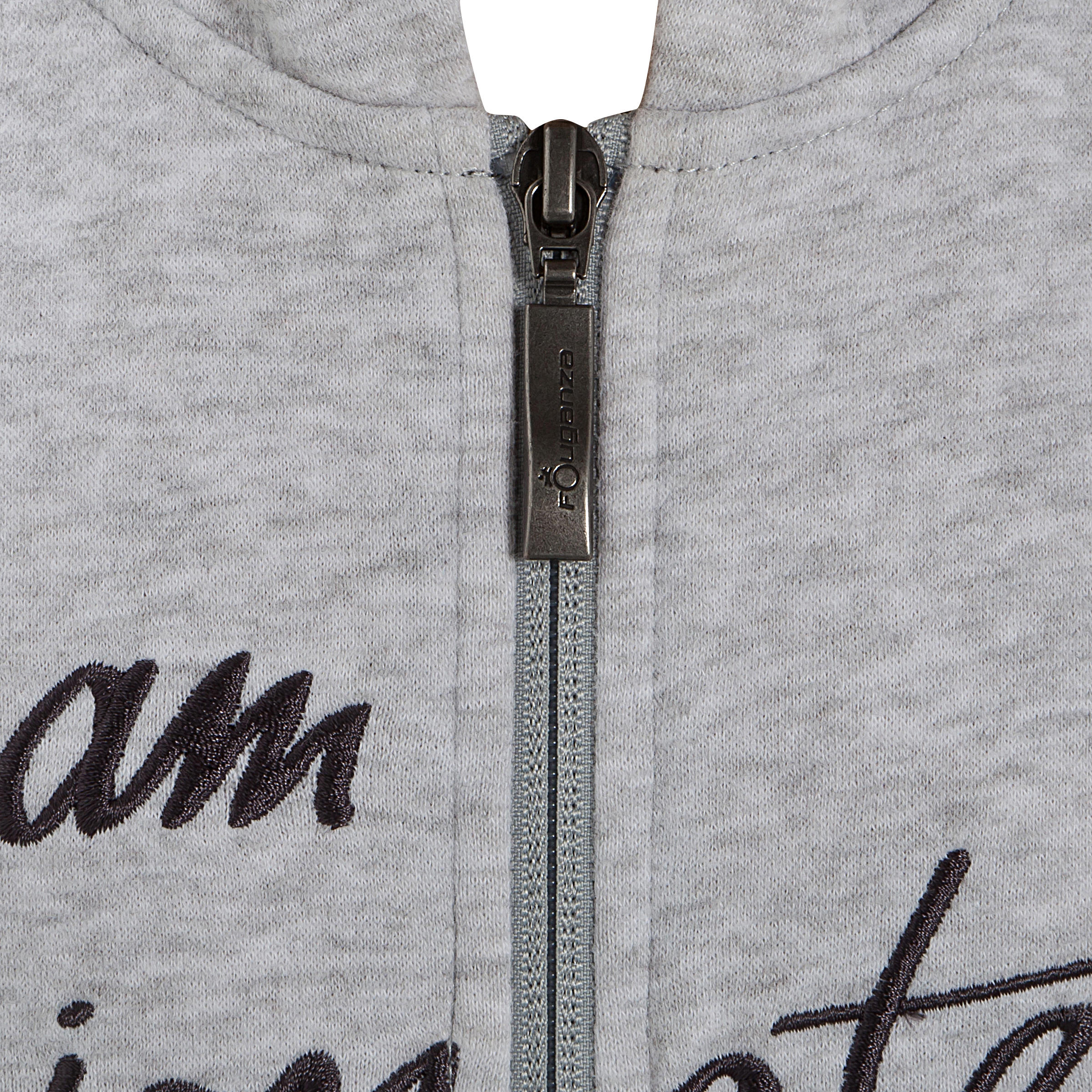 PASSIONATE KIDS' HORSE RIDING SWEATSHIRT - MOTTLED GREY 9/18