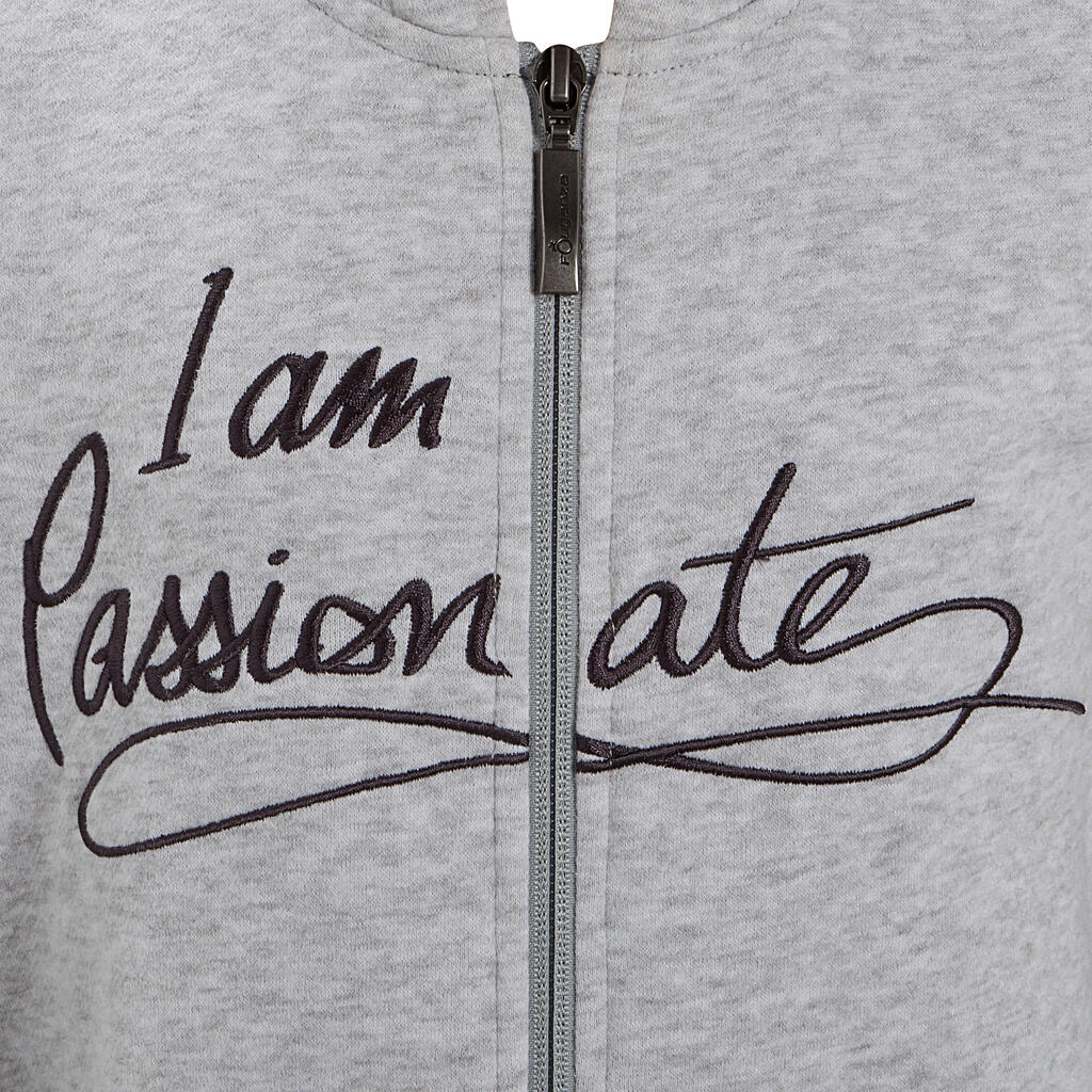Reit-Sweatshirt Passionate Kinder, grau meliert