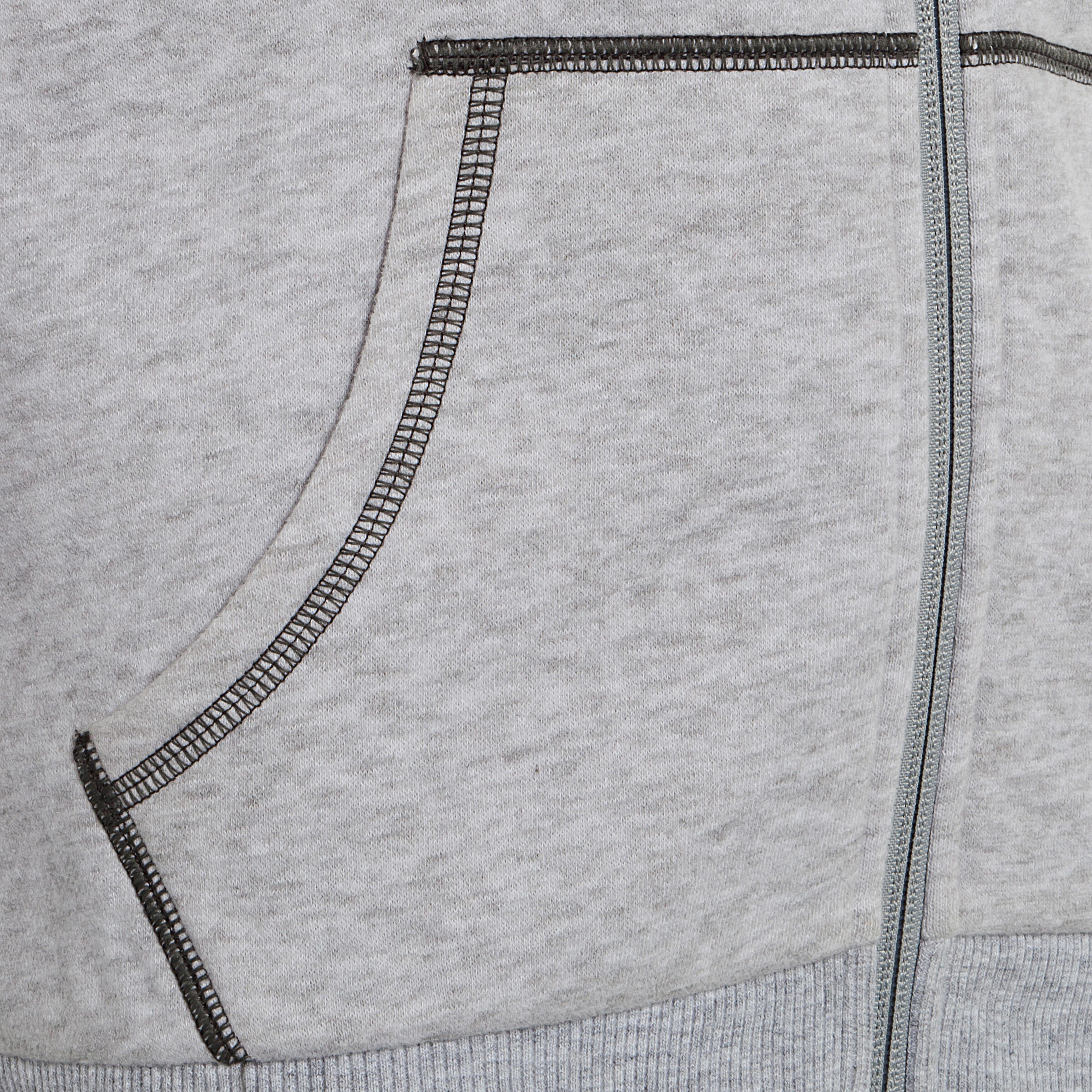 PASSIONATE KIDS' HORSE RIDING SWEATSHIRT - MOTTLED GREY 12/18