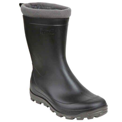 
      Women's Warm Short Wellies - Black.
  