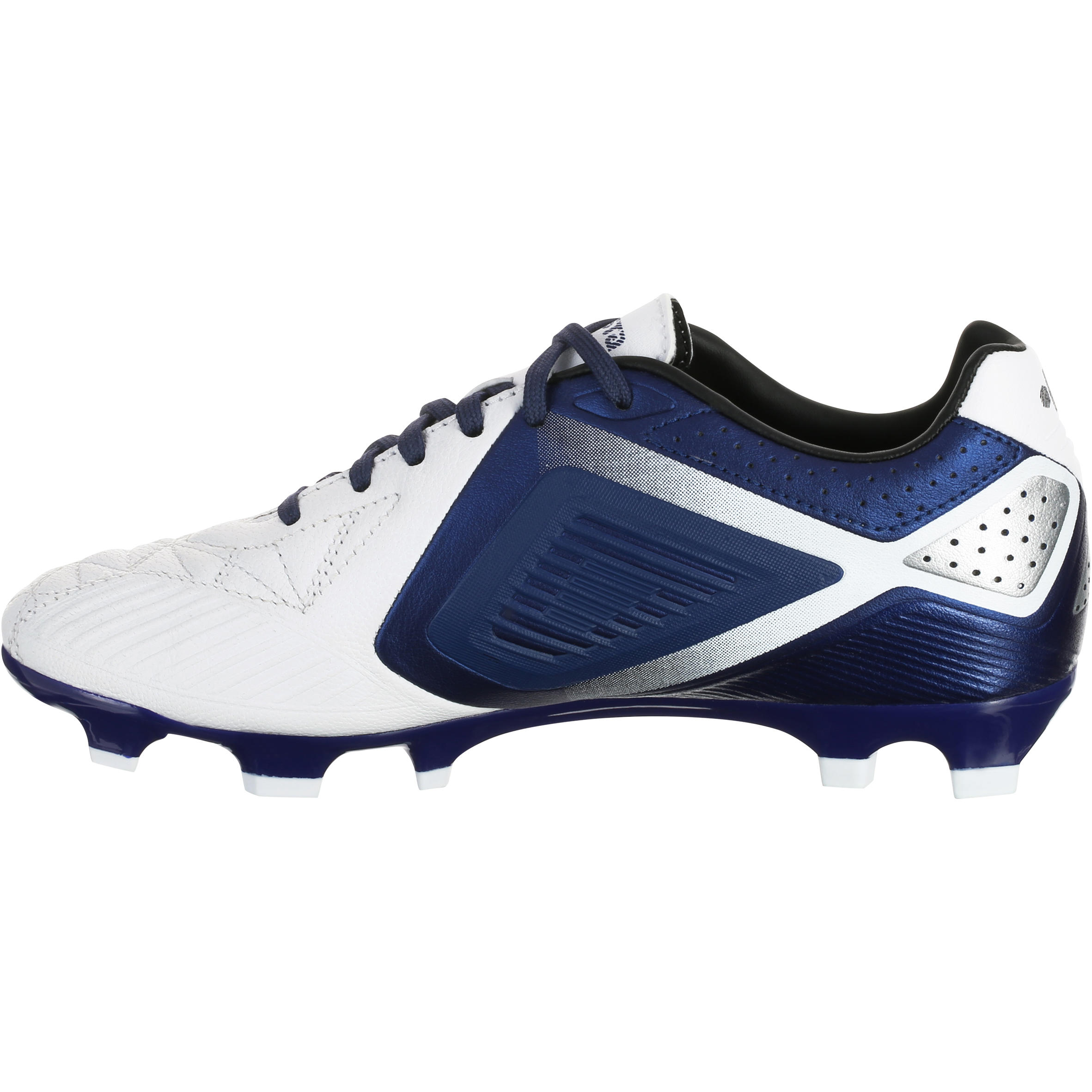 Agility 700 FG Kids Firm Ground Football Boots - White Blue 3/9