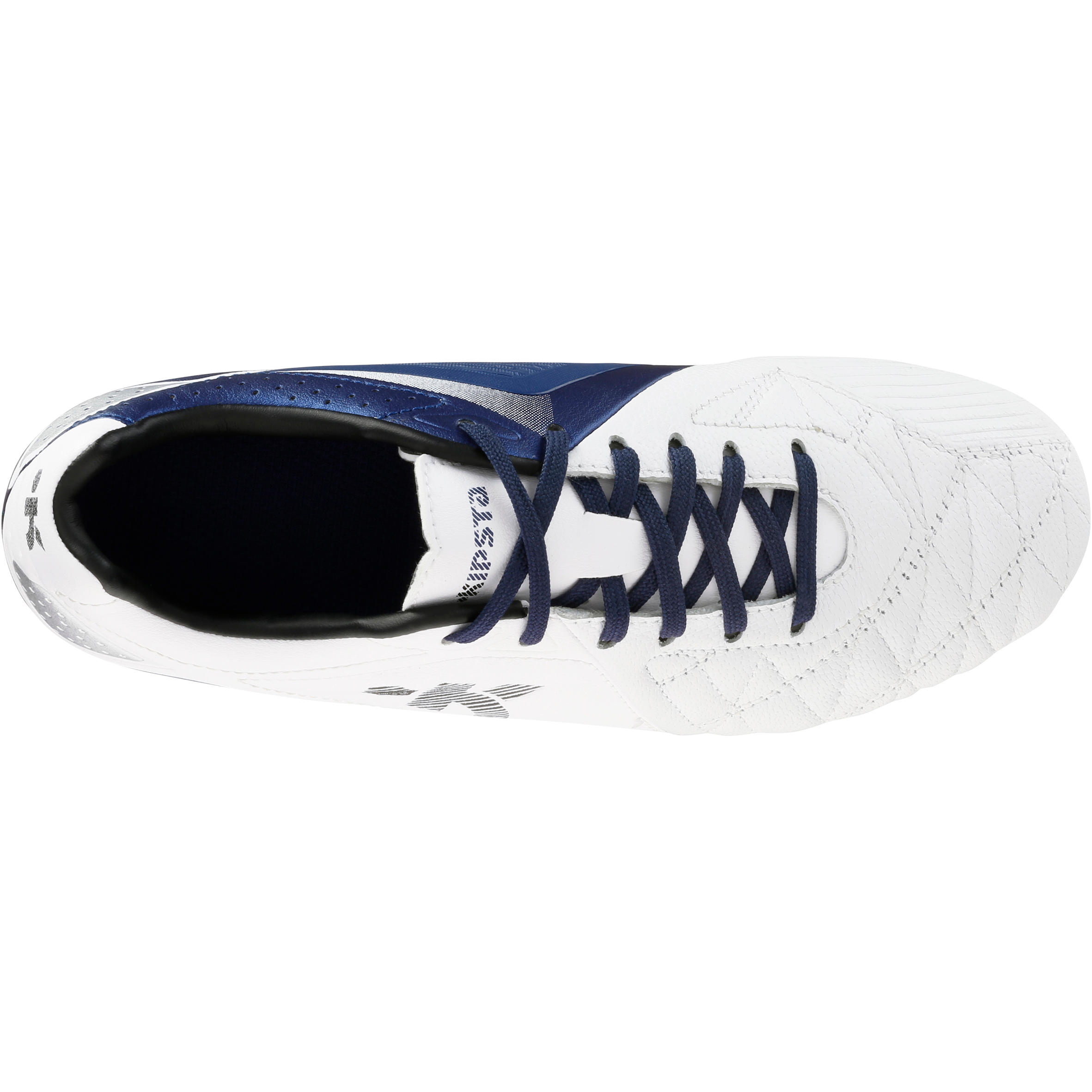 Agility 700 FG Kids Firm Ground Football Boots - White Blue 7/9