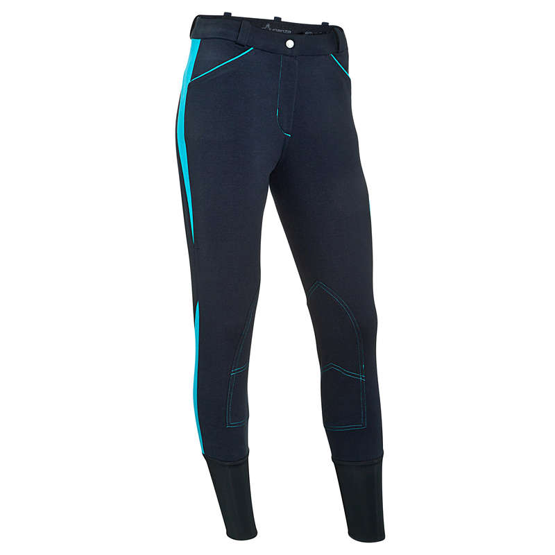 FOUGANZA Bicolor 500 Women's Horse Riding Jodhpurs Navy...