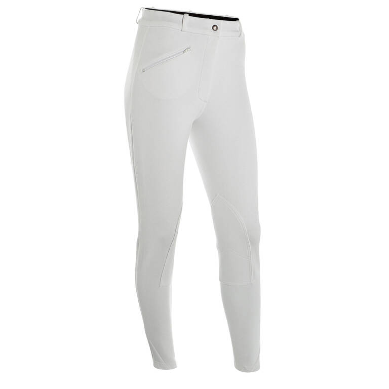 100 Women's Horse Riding Competition Jodhpurs - White