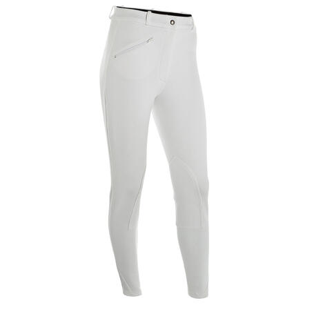 Pantalon de concours équitation Femme - 100 blanc
