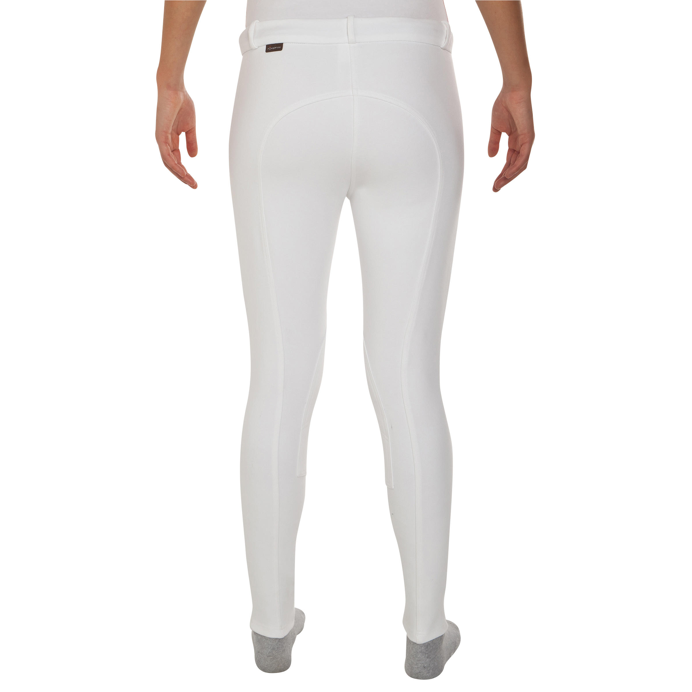 Бриджи для соревнований жен. с коленной тканевой леей 100 FOUGANZA