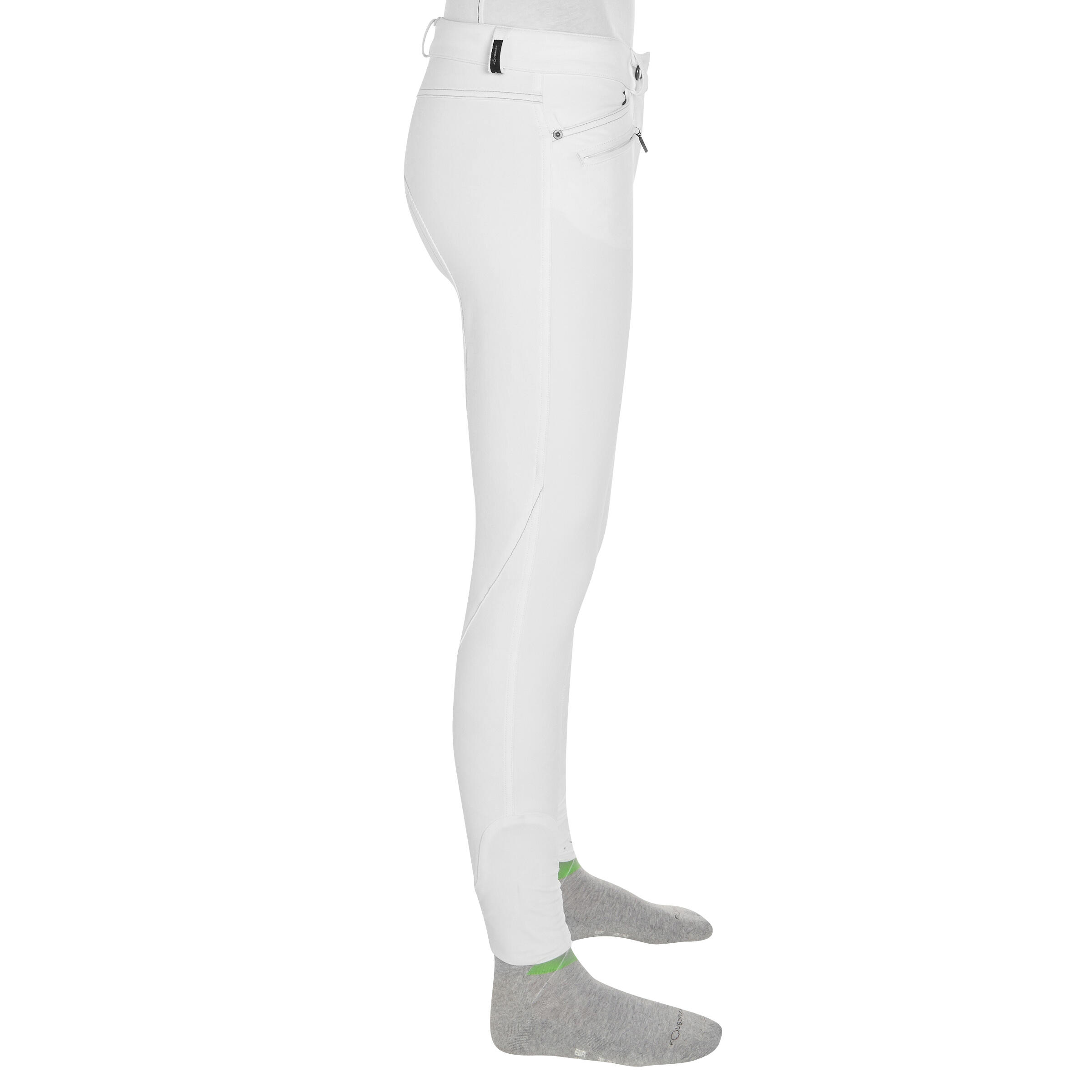 Performer 300 Women's Full-Seat Competition Horse Riding Jodhpurs - White 3/16