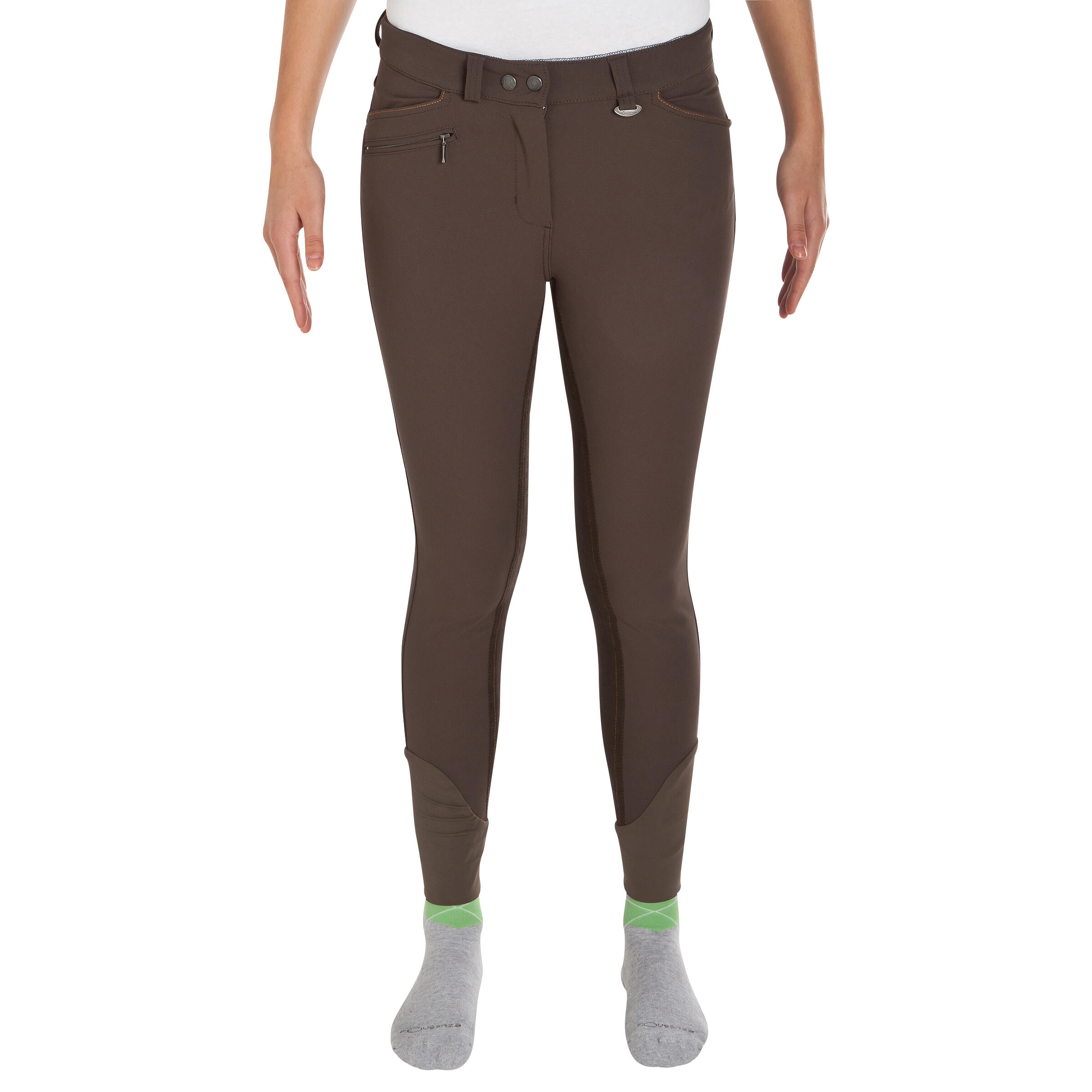 BR780 Women's Horse Riding Full Seat Jodhpurs - Brown 2/16