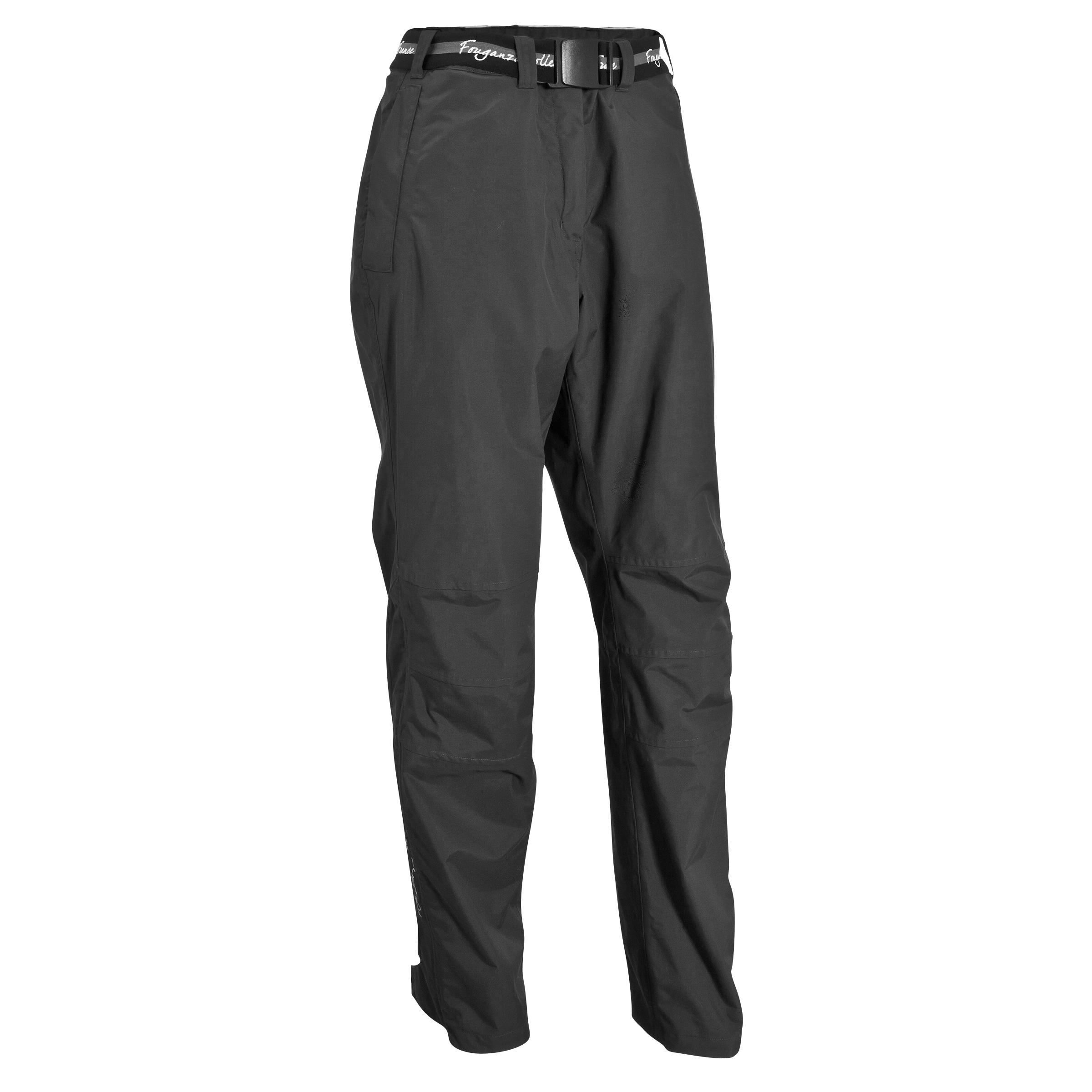 500 Adult 2in1 Waterproof Horse Riding Overtrousers Black Fouganza