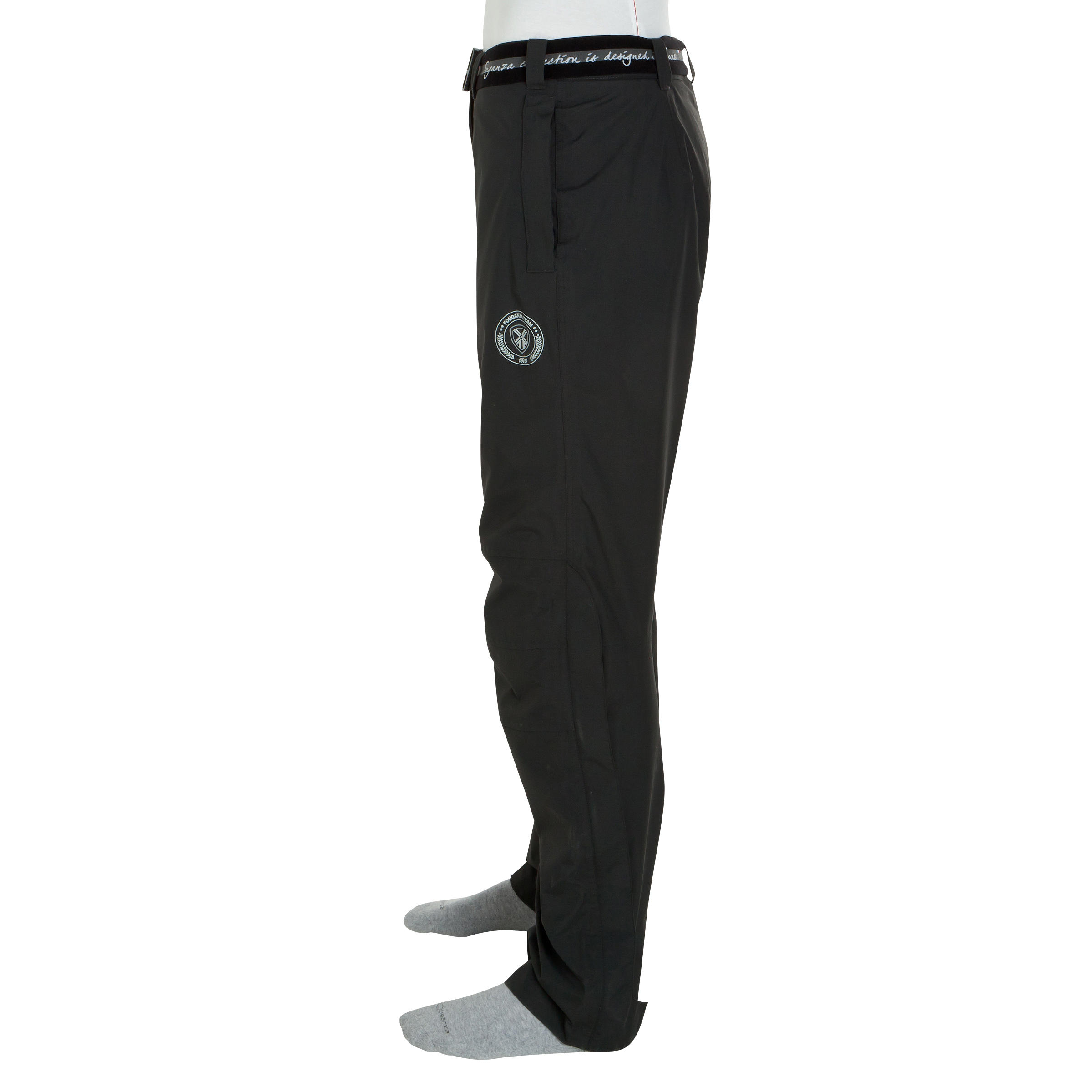 500 Adult 2-in1 Waterproof Horse Riding Overtrousers - Black 3/14