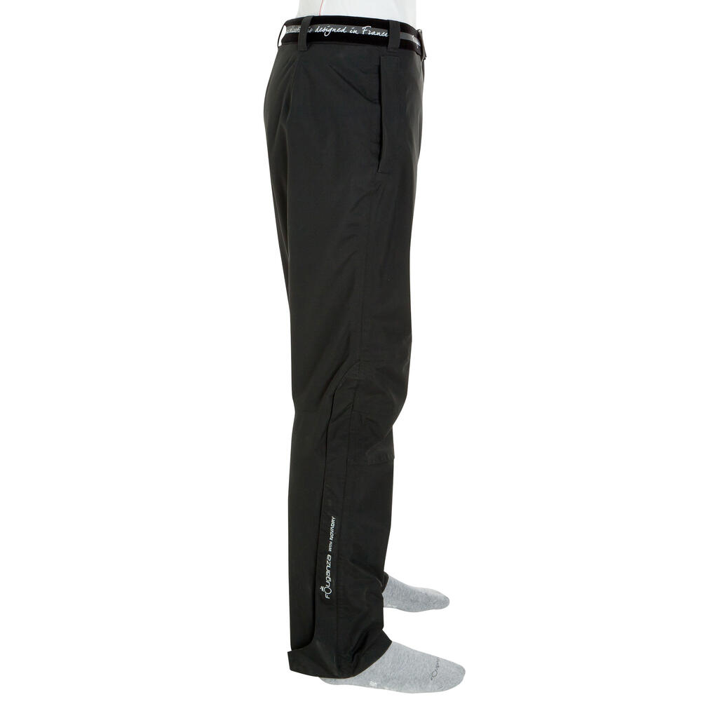 500 Adult 2-in1 Waterproof Horse Riding Overtrousers - Black