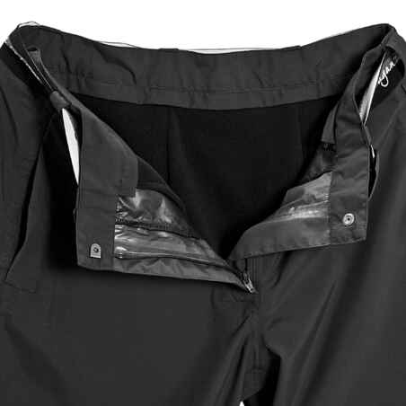 500 Adult 2-in1 Waterproof Horse Riding Overtrousers - Black