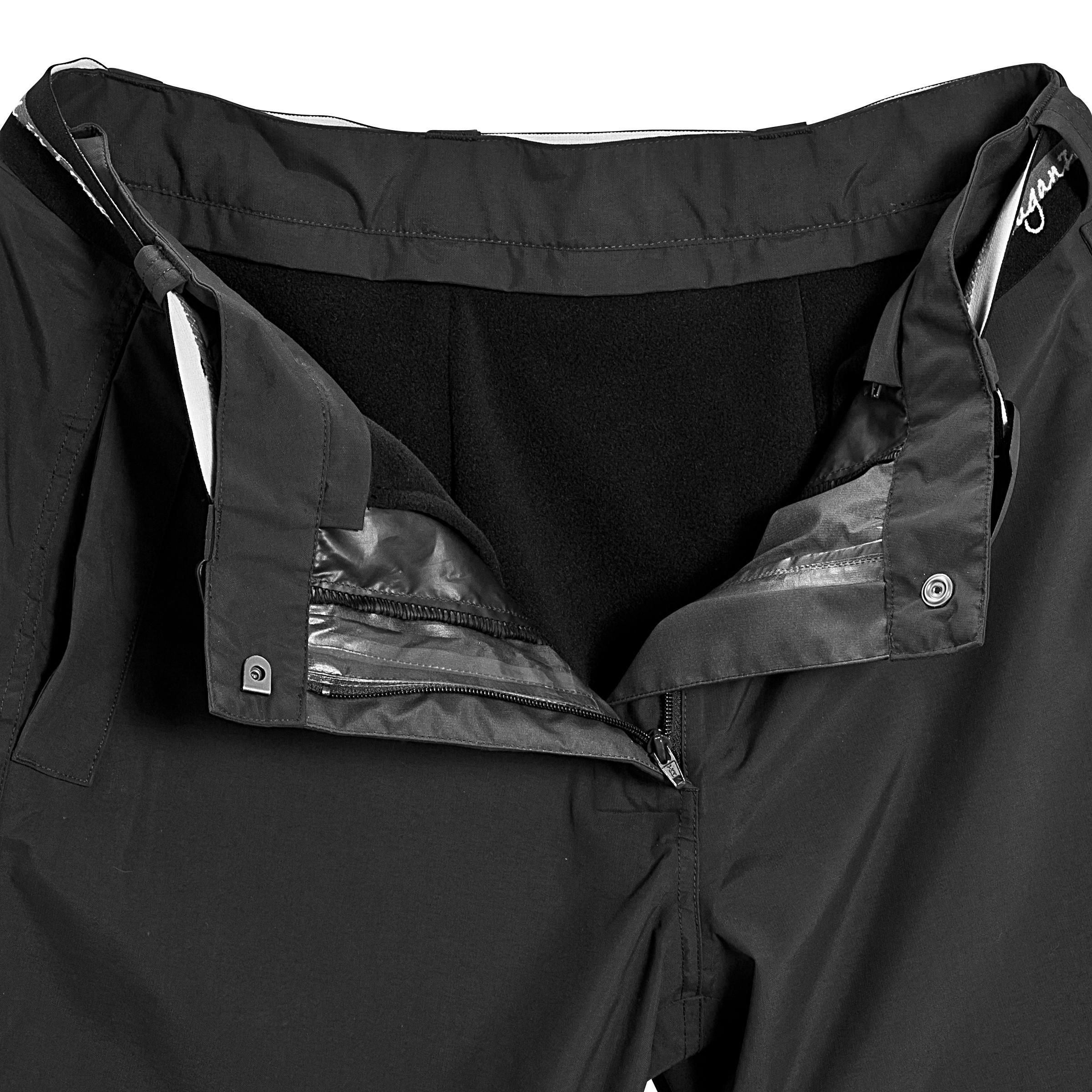 500 Adult 2-in1 Waterproof Horse Riding Overtrousers - Black 8/14