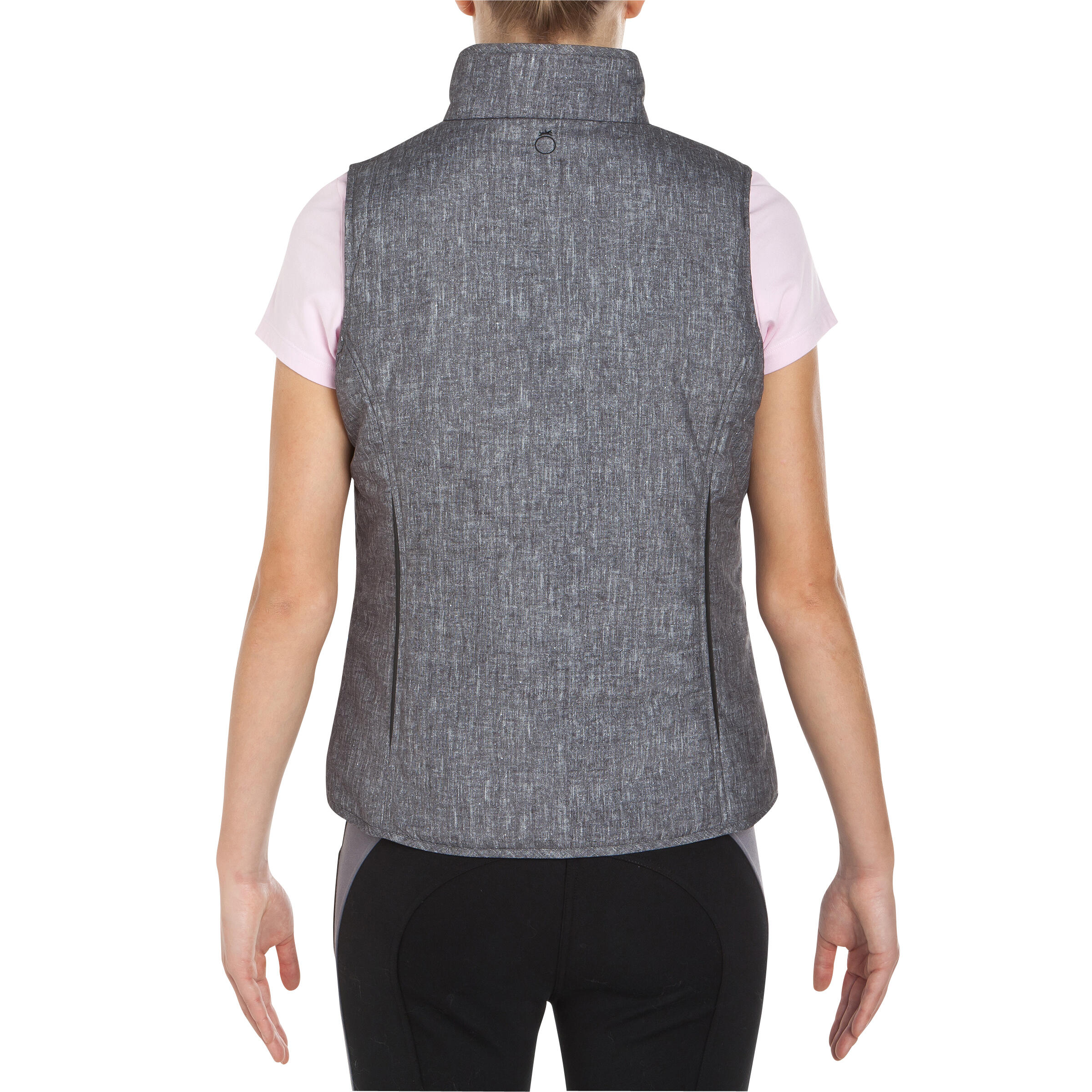 Accessy Women's Sleeveless Horse Riding Gilet - Mottled Grey 4/13
