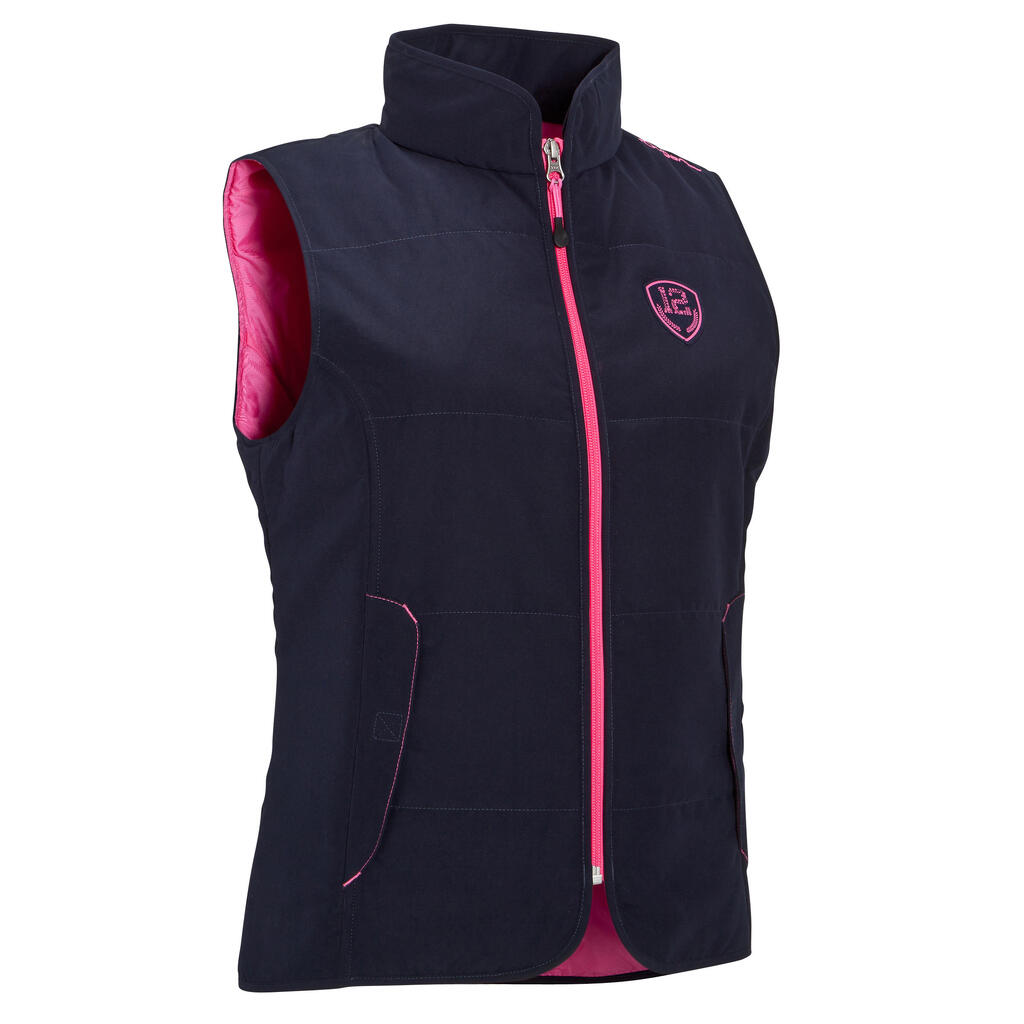 Reitweste Accessy Damen schwarz/apfelgrün