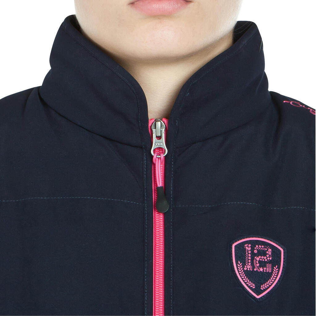 Reitweste Accessy Damen schwarz/apfelgrün