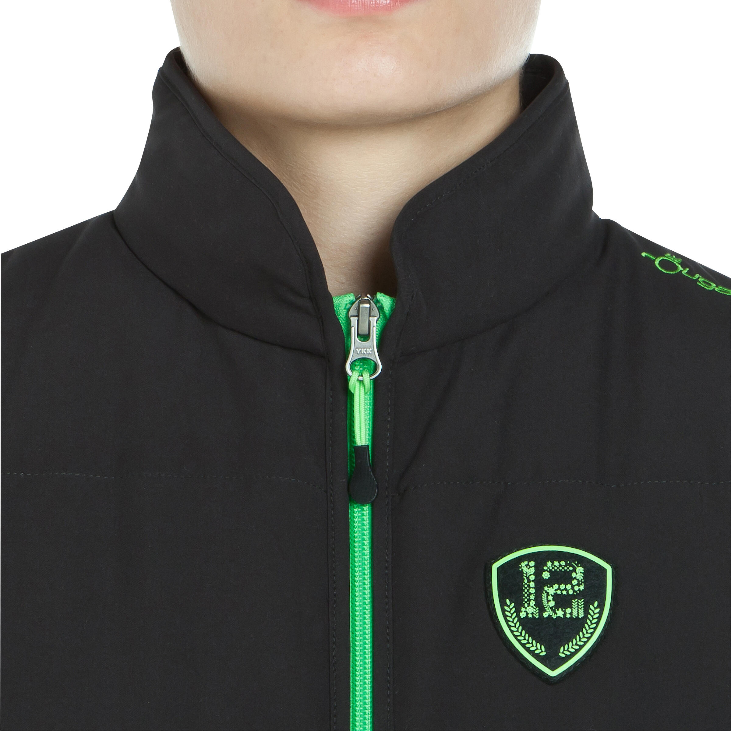 Accessy Women's Horse Riding Gilet - Black/Apple Green 5/12
