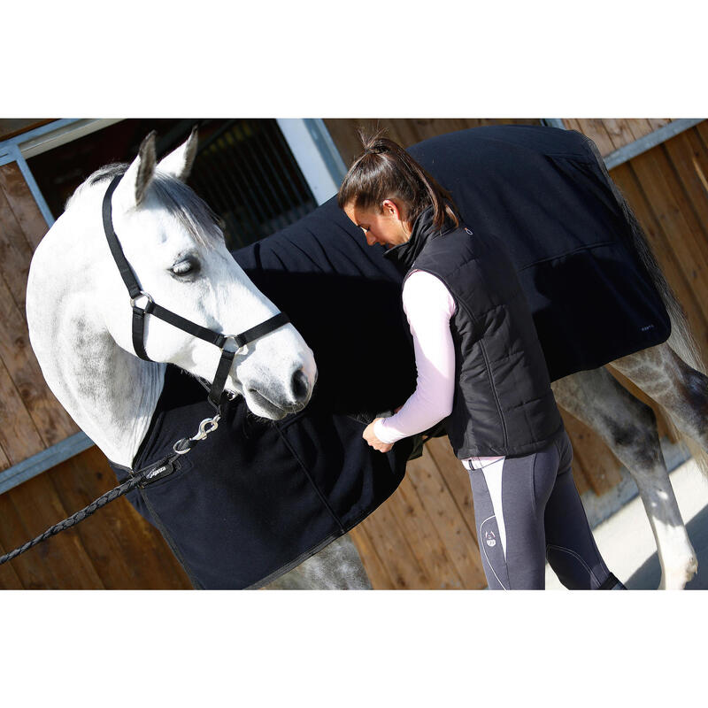 Chemise d'écurie équitation cheval et poney POLAR 200 noir