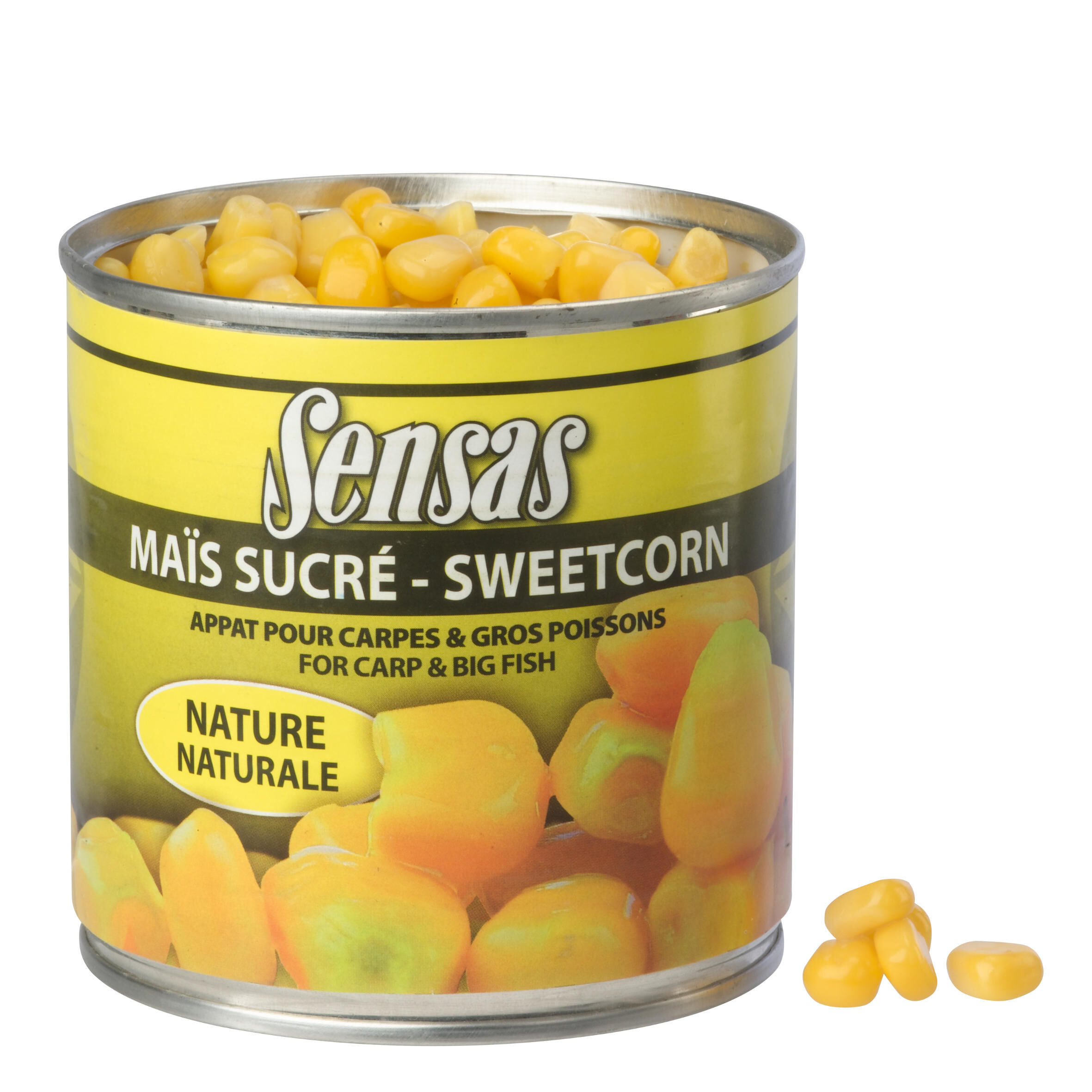 SENSAS TIN OF NATURAL CORN 138 G FISHING SEED/BAIT