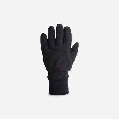 GUANTES CICLISMO 100 INVIERNO POLAR NEGRO 