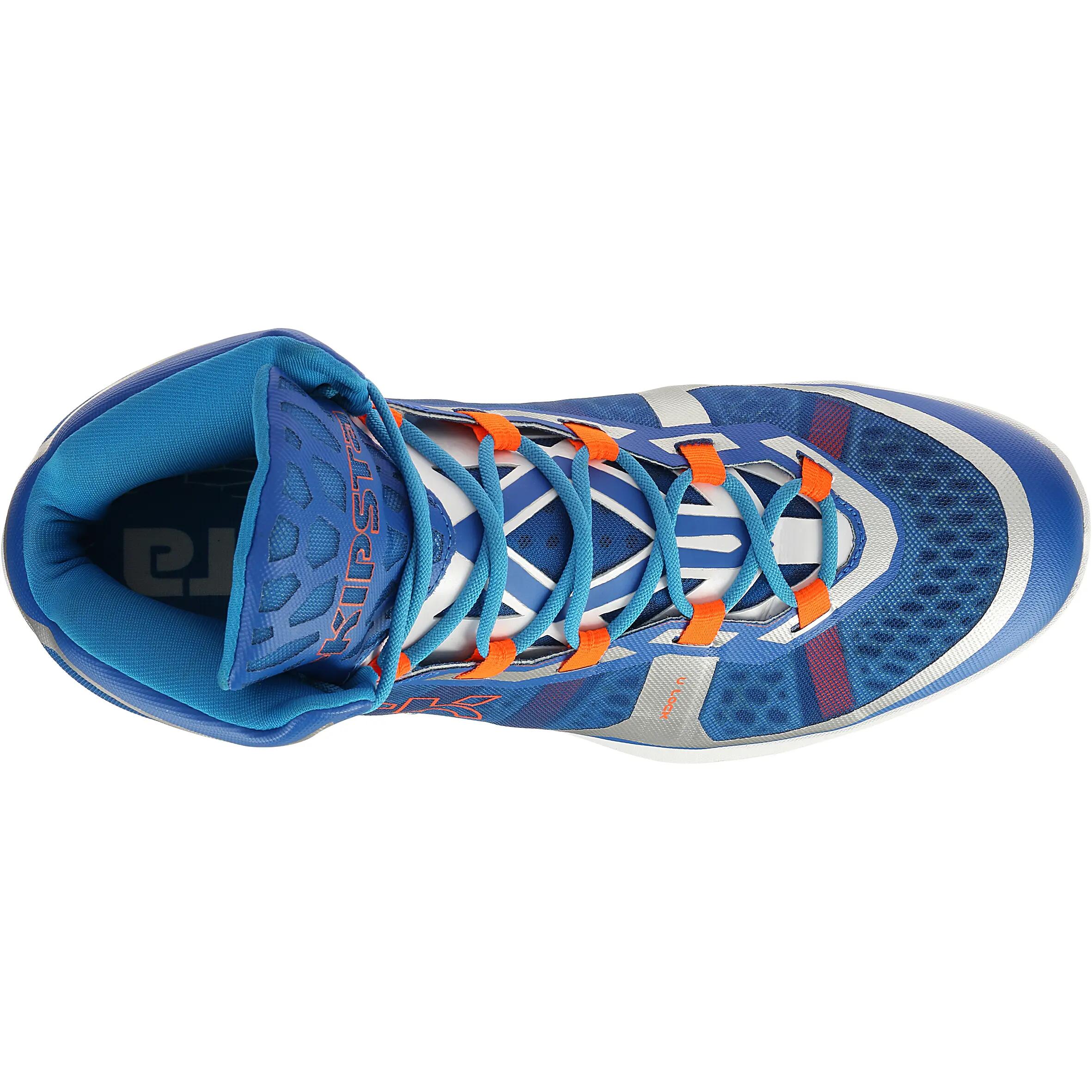 Kipsta Kipfast Adult Basketball Trainers Blue Orange 3/7
