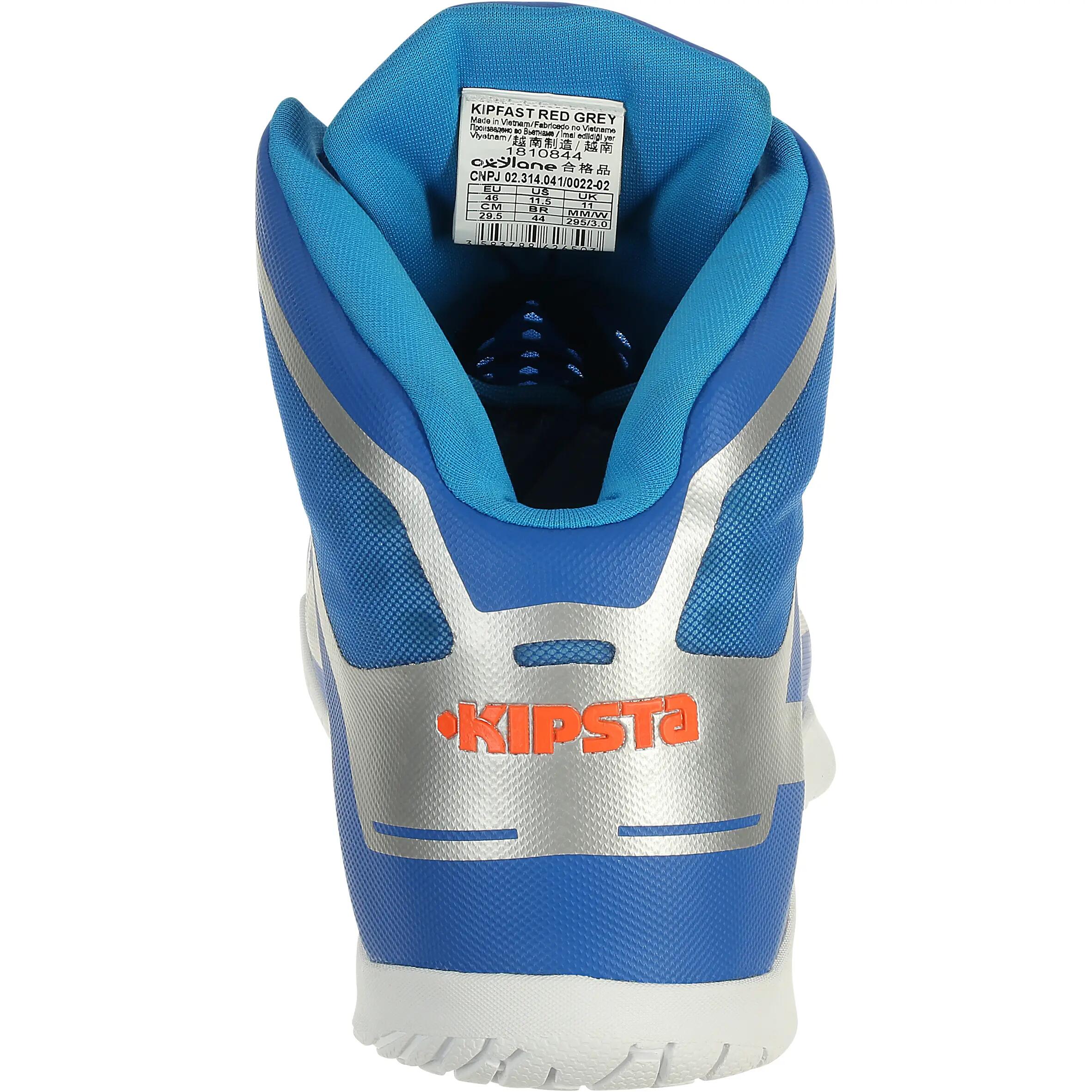 Kipsta Kipfast Adult Basketball Trainers Blue Orange 4/7