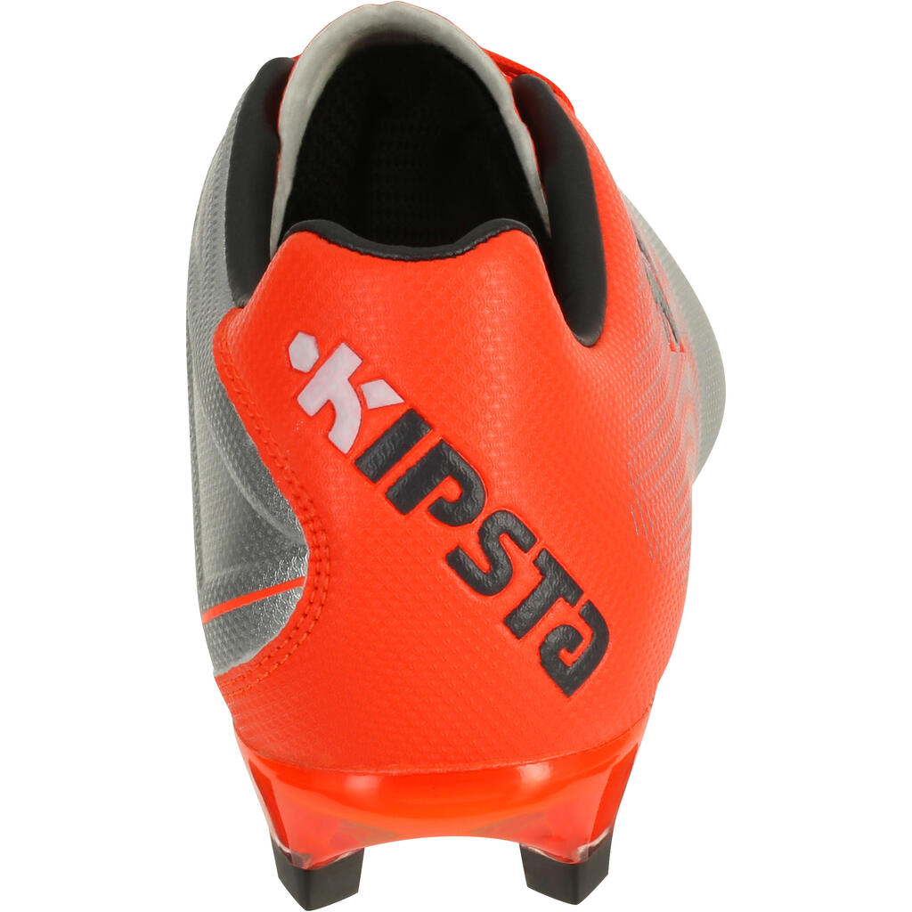 Fußballschuhe Nocken CLR 500 FG Kinder silber/orange