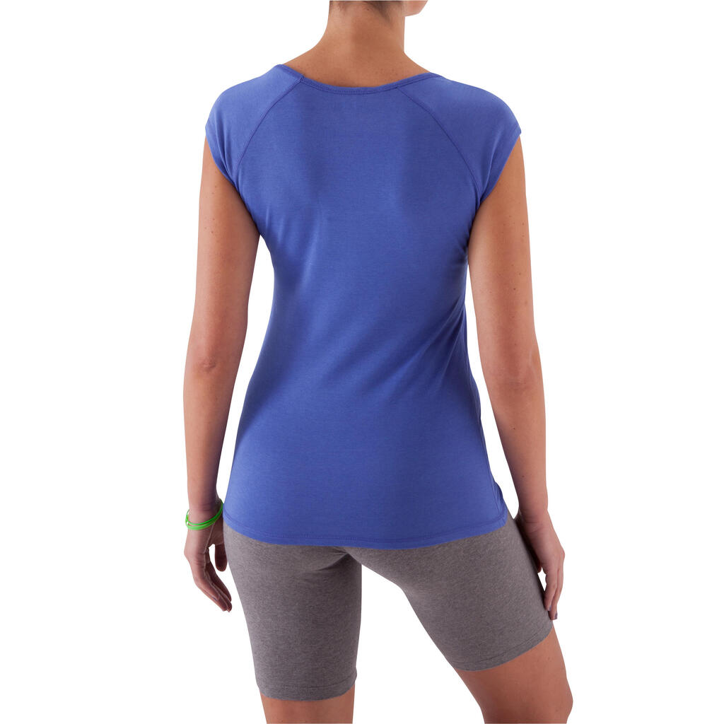 T-Shirt 500 Slim Damen grau