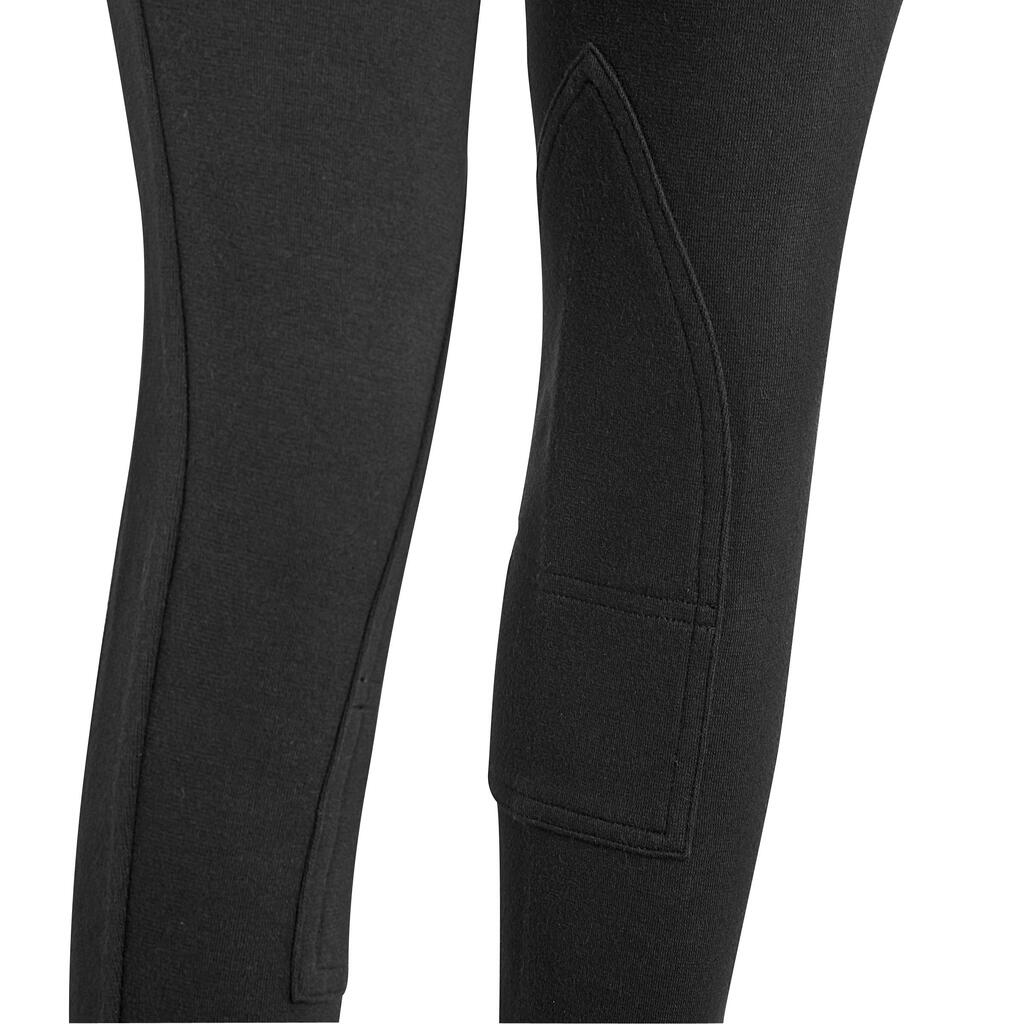 Kids' Horse Riding Jodhpurs 100 - Black