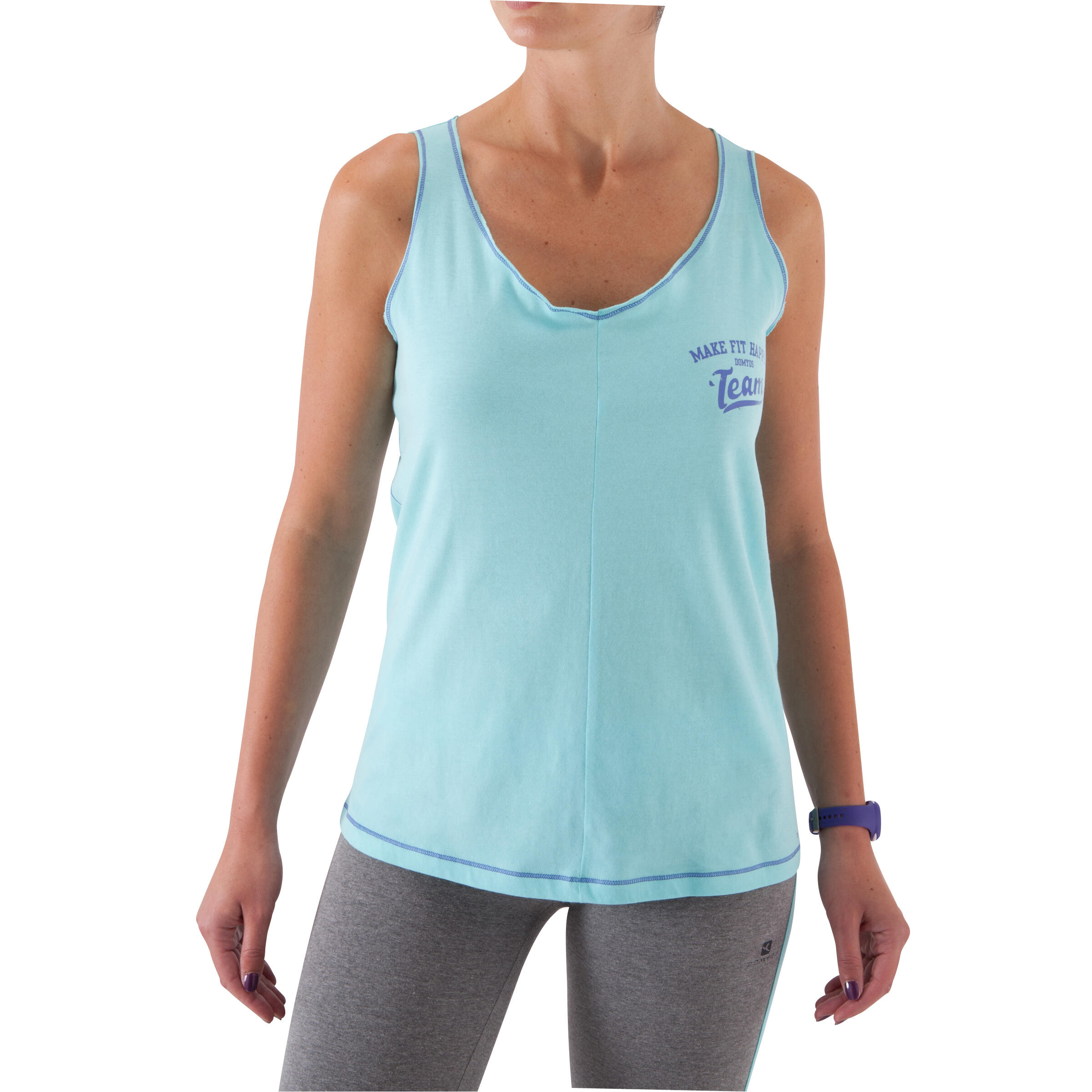 Women's Fitness Tank Top - Turquoise 3/12