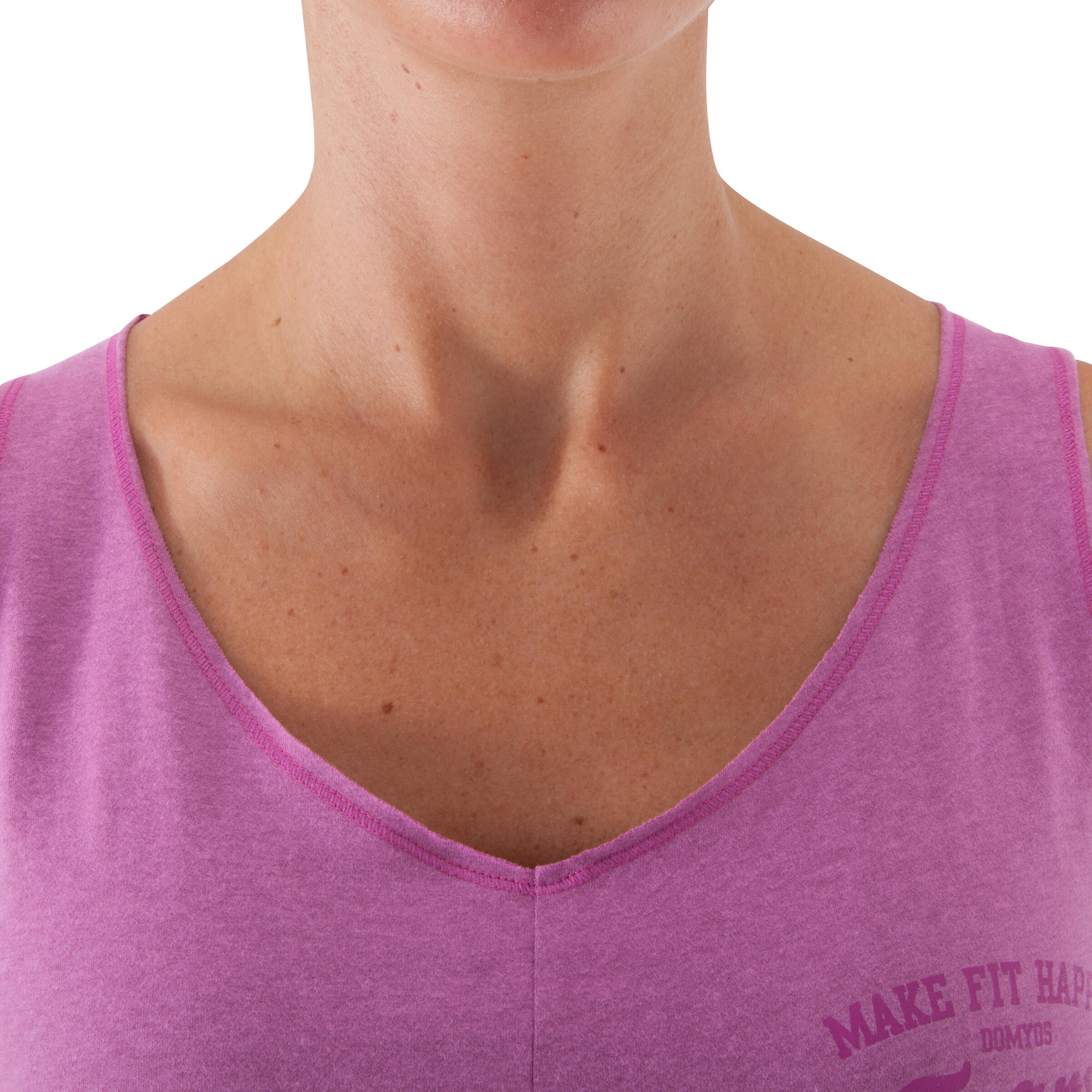 Women's Fitness Tank Top - Two-Toned Mauve/Mauve Stripe 7/12