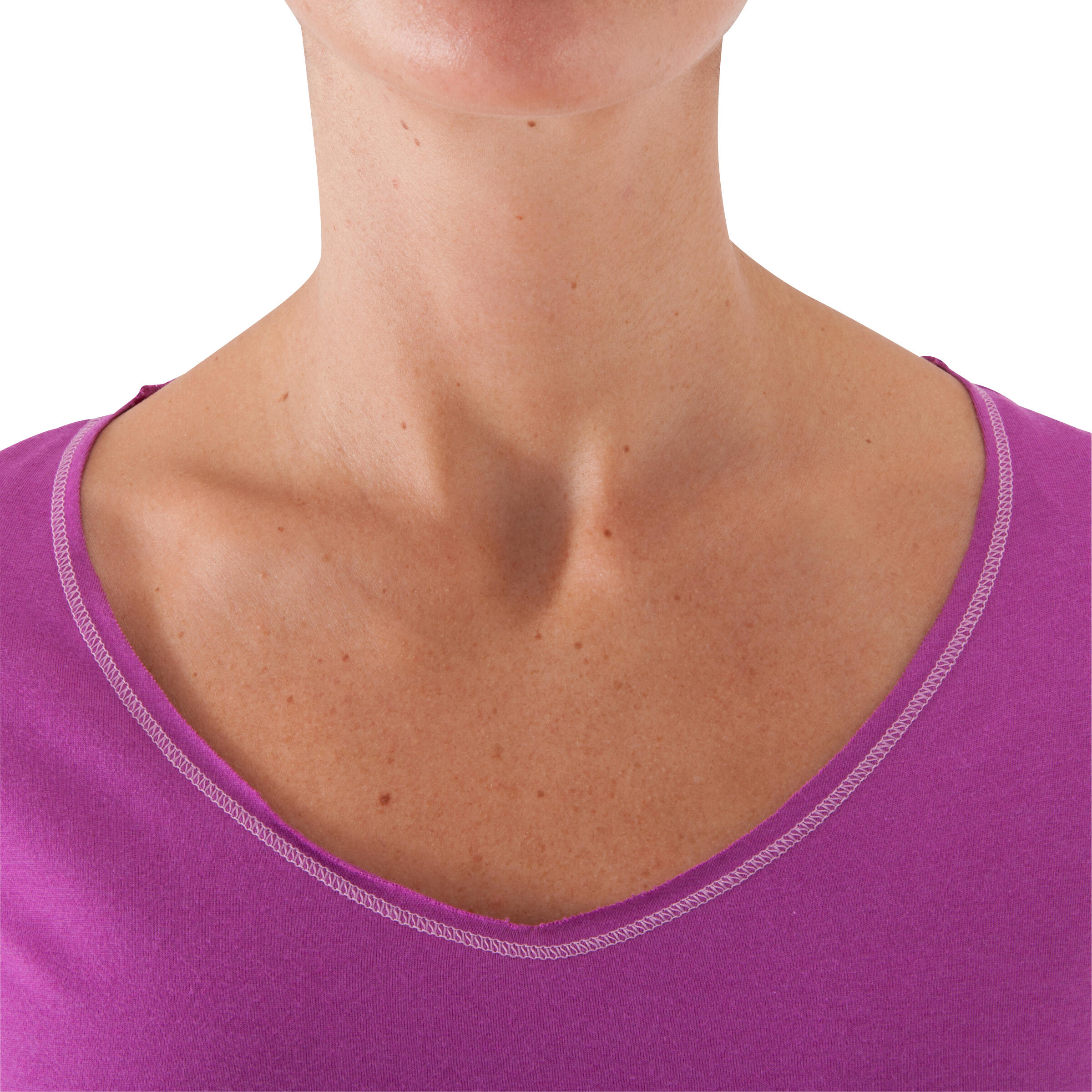 Women's Short-Sleeved Fitness Print T-shirt - Dark Pink 7/11