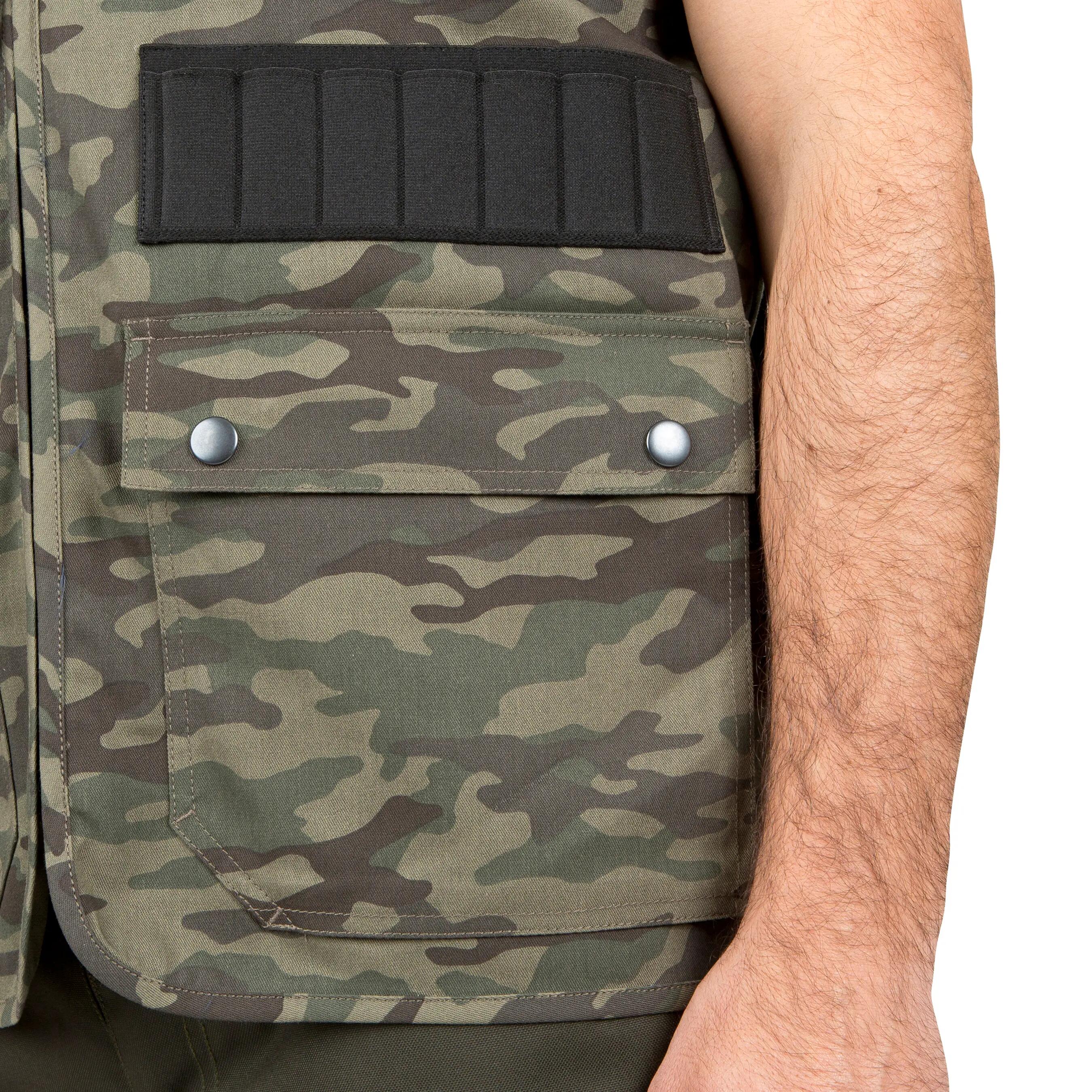 Steppe 100 Hunting Gilet - Camouflage Green 7/12