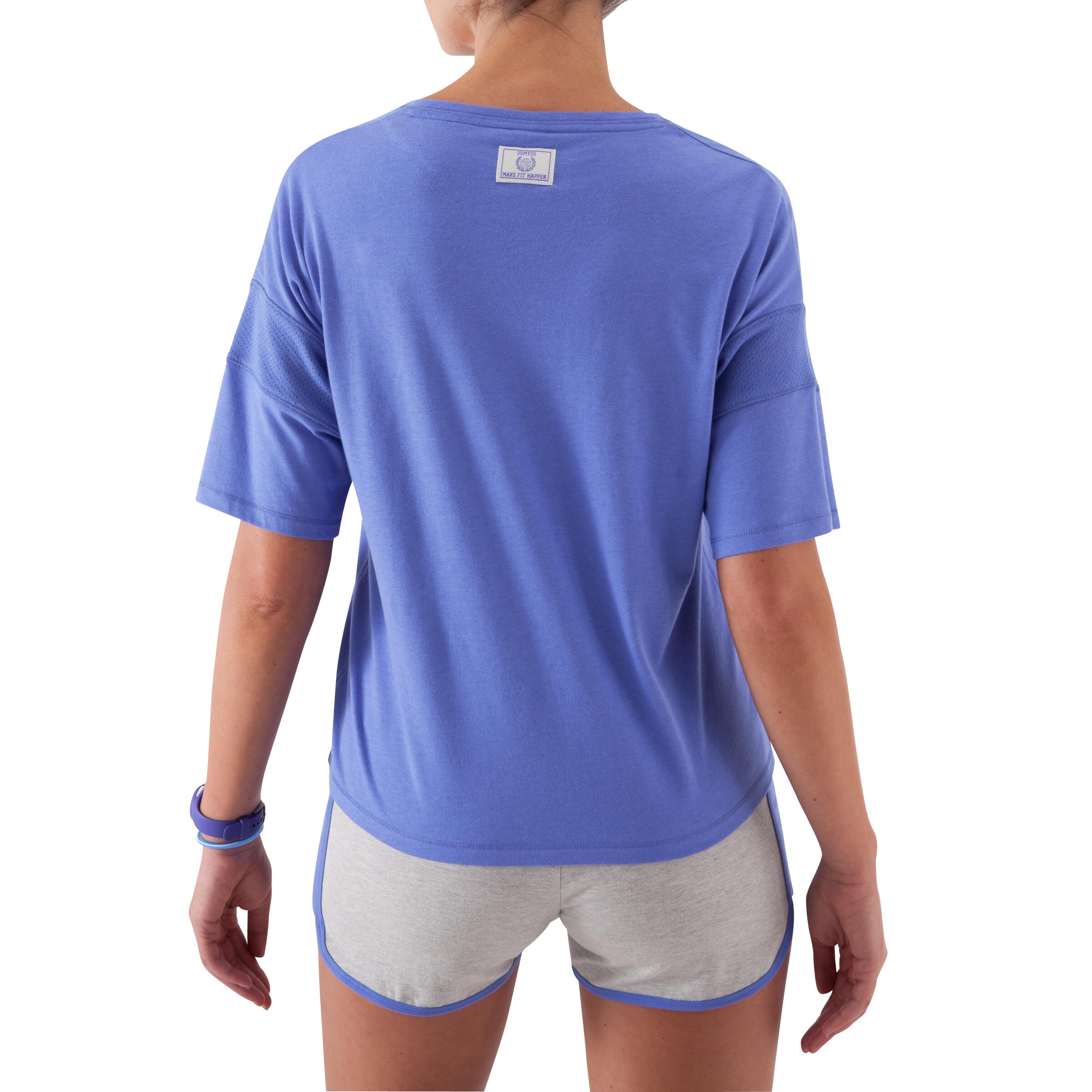 Women's Relaxed-fit Fitness Short-Sleeved T-shirt - Blue 6/13