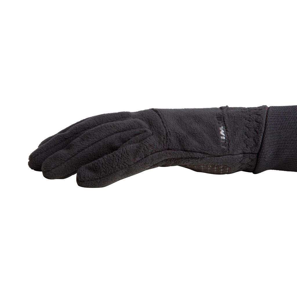 GUANTES CICLISMO 100 INVIERNO POLAR NEGRO 