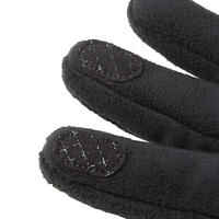 GUANTES CICLISMO INVIERNO TRIBAN ROADR 100 TEJIDO POLAR NEGRO