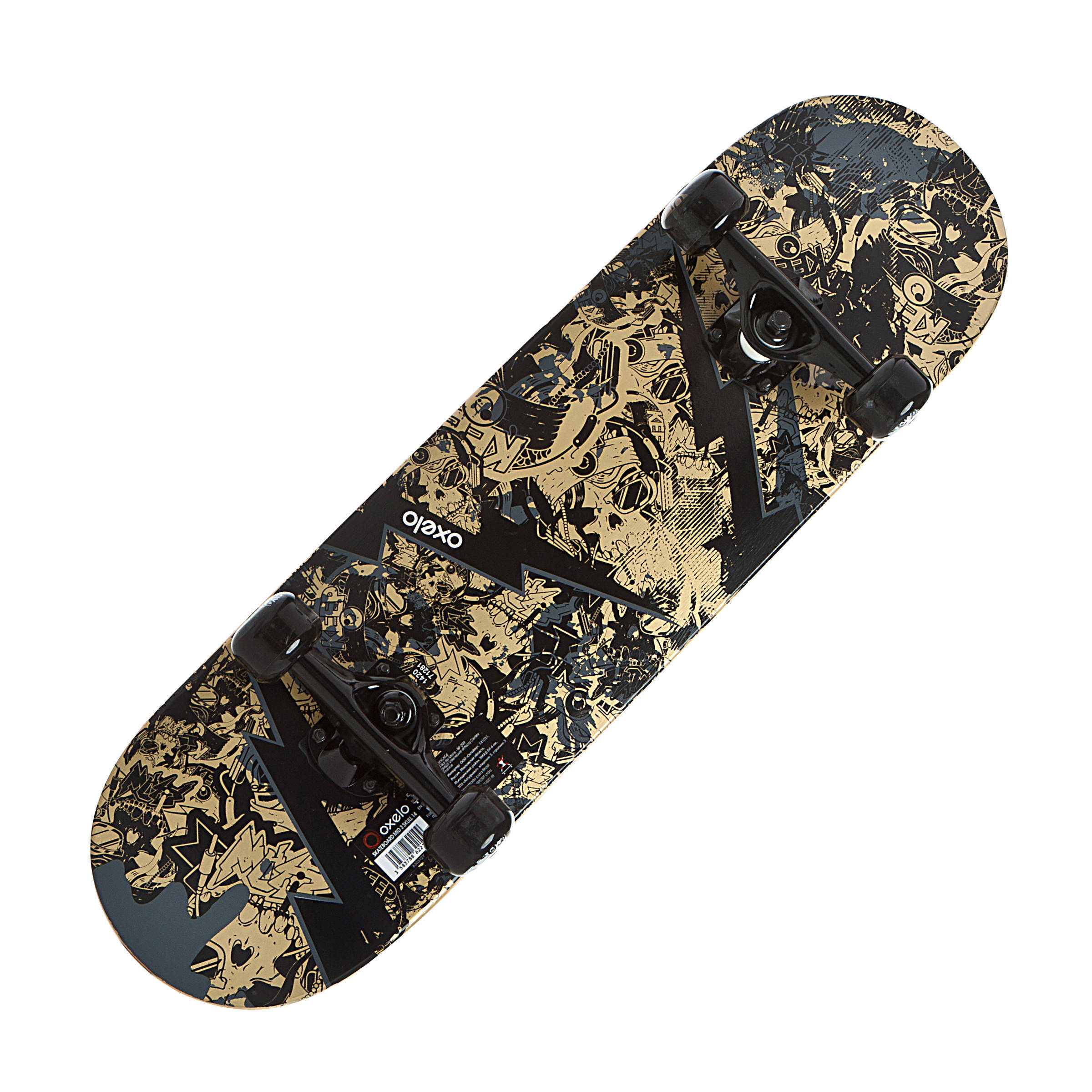 Kids' Ages 5 to 7 Skateboard Mid 100 - Skull -  4