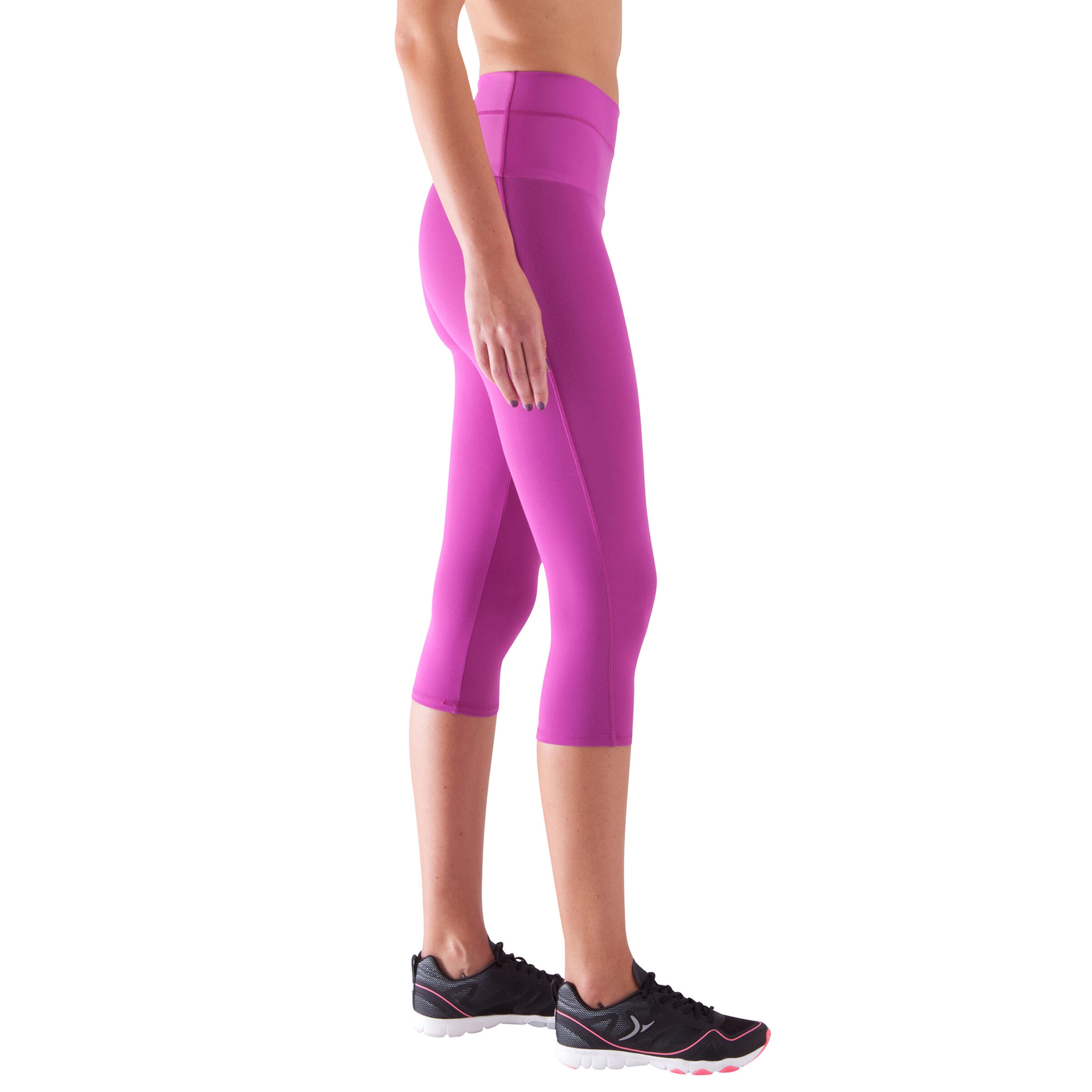 SHAPE+ Flat-Stomach Cropped Fitness Trousers - Pink 3/10
