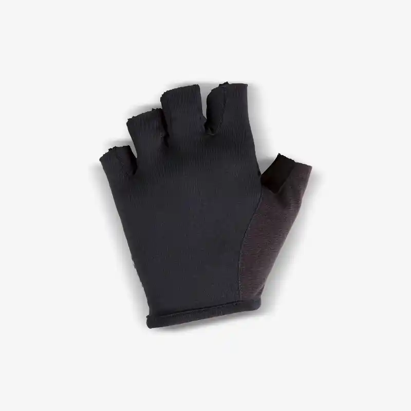 100 Kids' Fingerless Cycling Gloves - Black