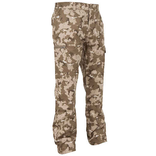 
      PANTALON CARGO RESISTANT STEPPE 300 CAMOUFLAGE ISLAND BEIGE
  