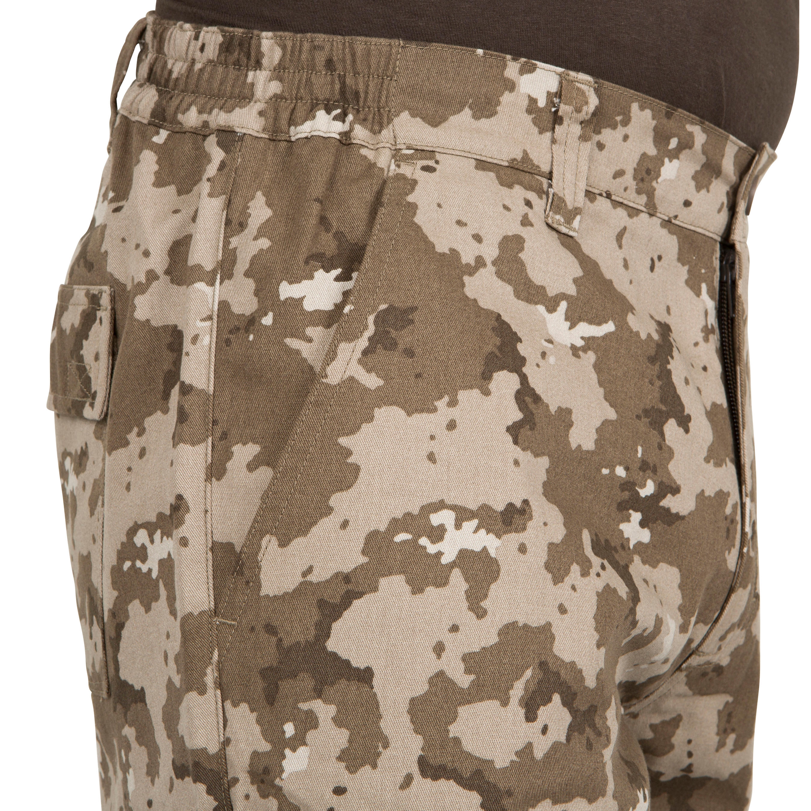ROBUST CARGO TROUSERS STEPPE 300 CAMOUFLAGE ISLAND BEIGE 10/15
