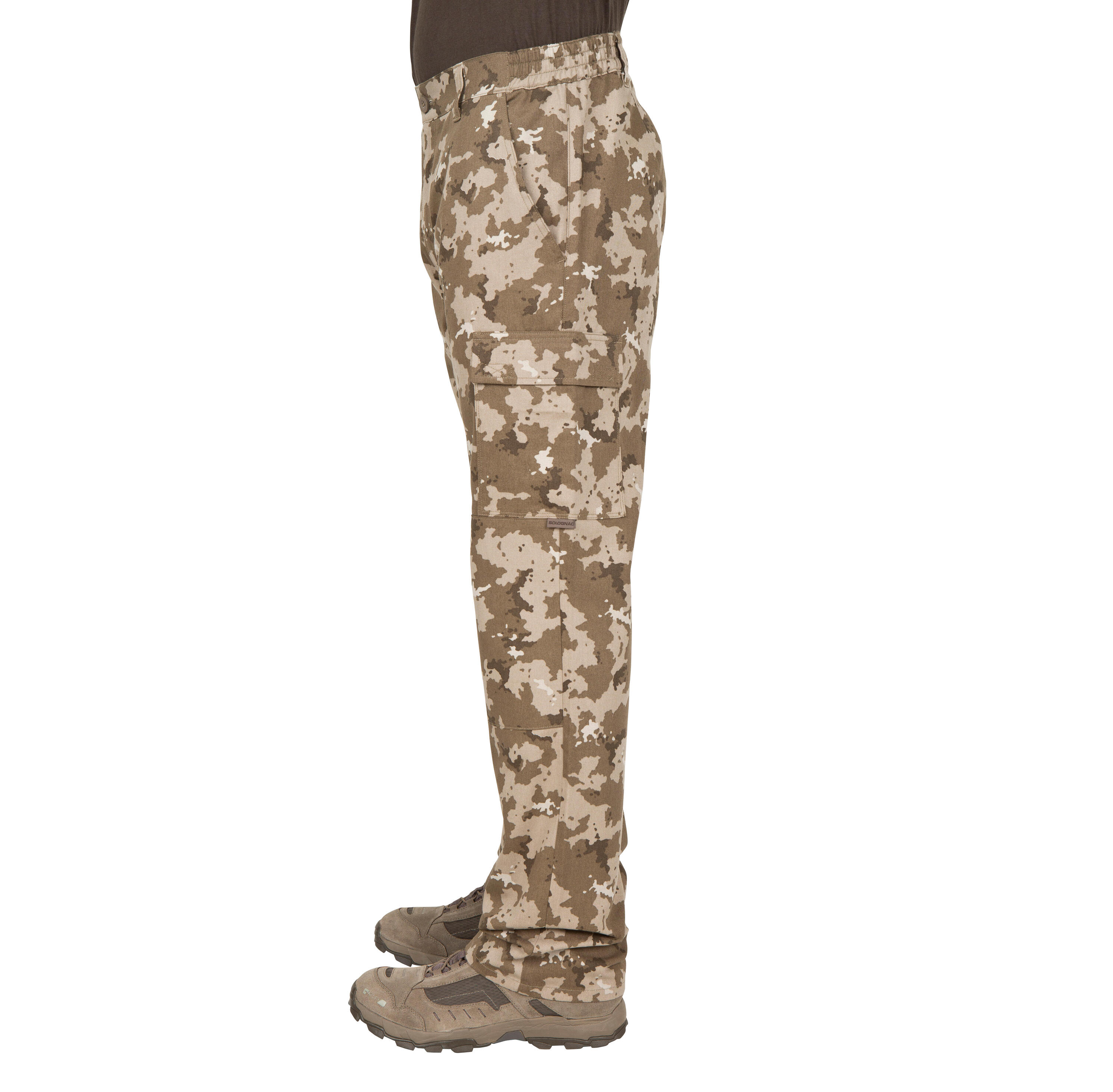 ROBUST CARGO TROUSERS STEPPE 300 CAMOUFLAGE ISLAND BEIGE 4/15