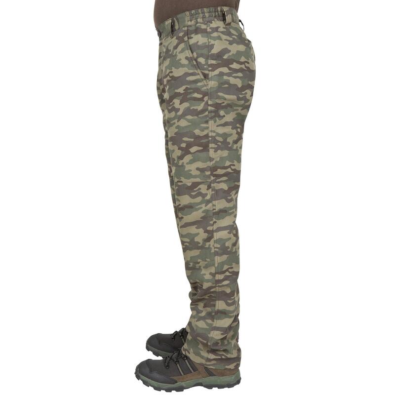 PANTALON CHASSE CHAUD CAMOUFLAGE 100