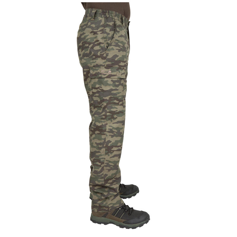 PANTALON CHASSE CHAUD CAMOUFLAGE 100