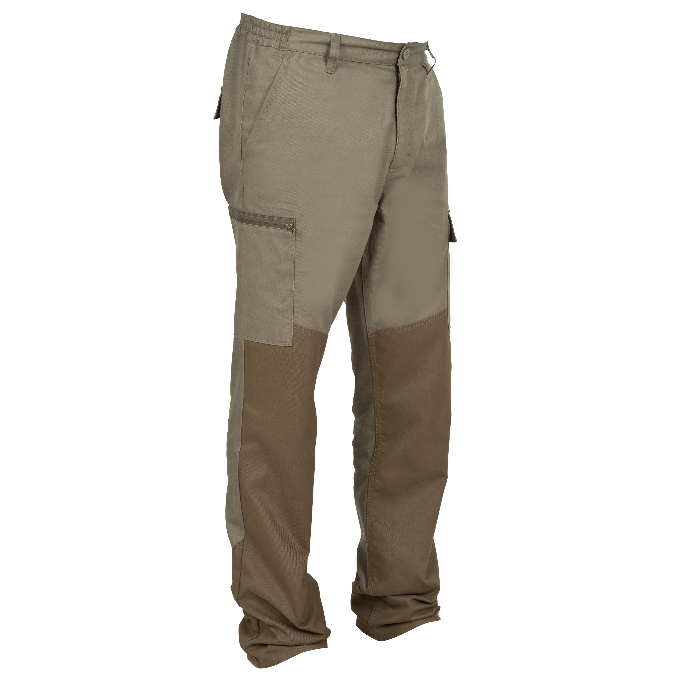 Pantalon cu întărituri 100 verde SOLOGNAC decathlon.ro