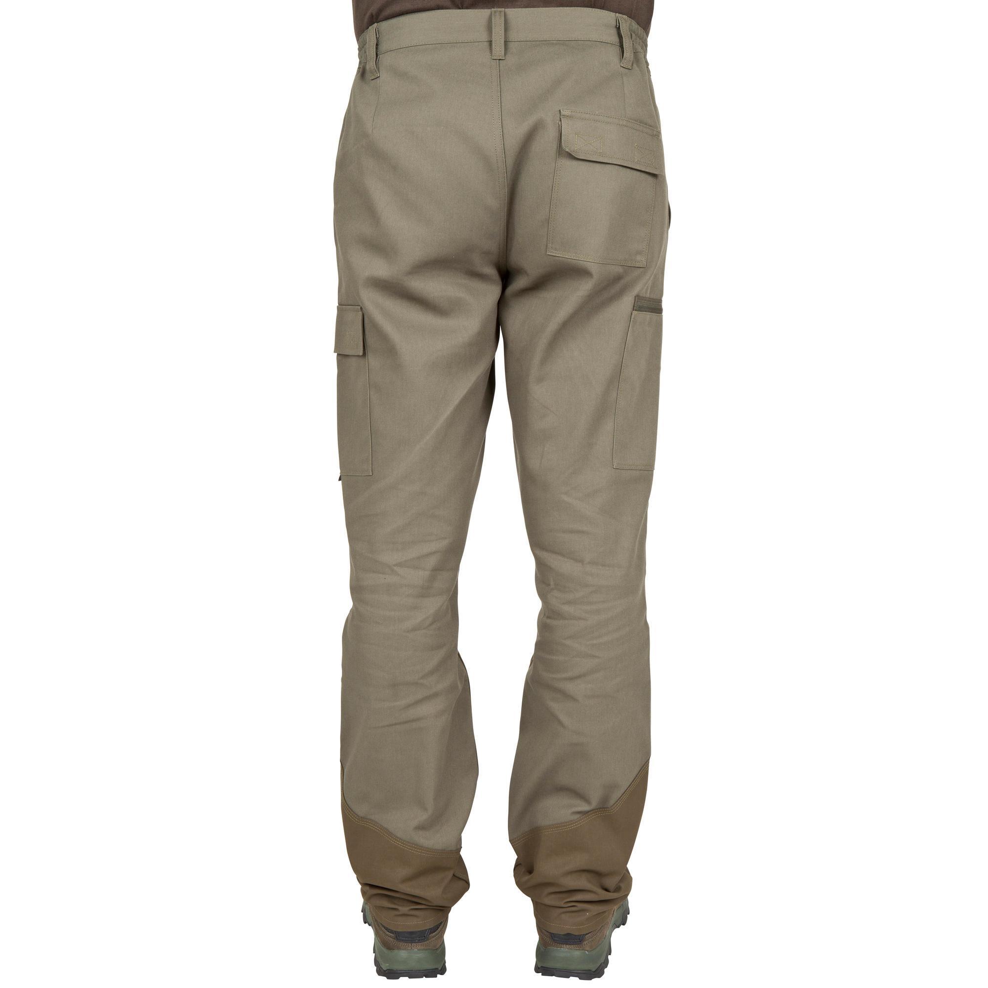 Hunting pants 100 green reinforcement