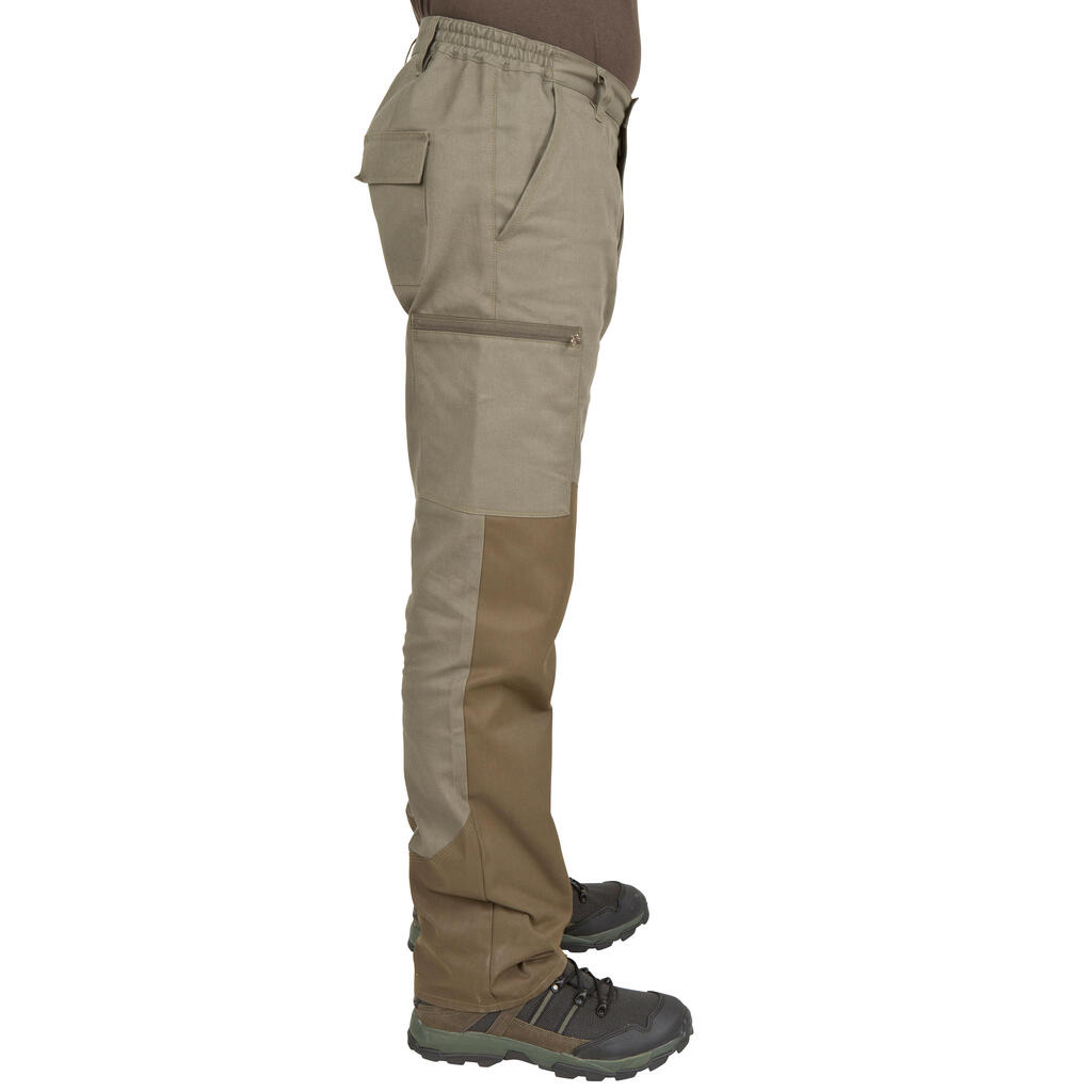 Poľovnícke nohavice Renfort 100 zo spevneného materiálu zelené